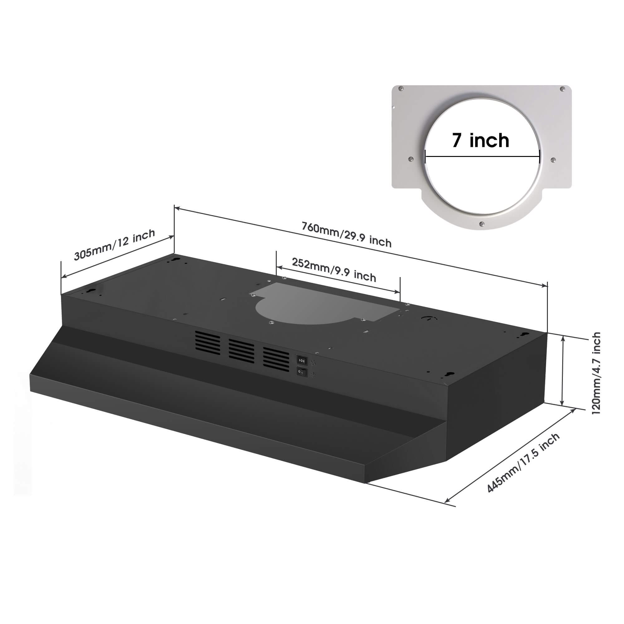Tieasy 3976BK Undercabinet-Range-Hoods - View #5