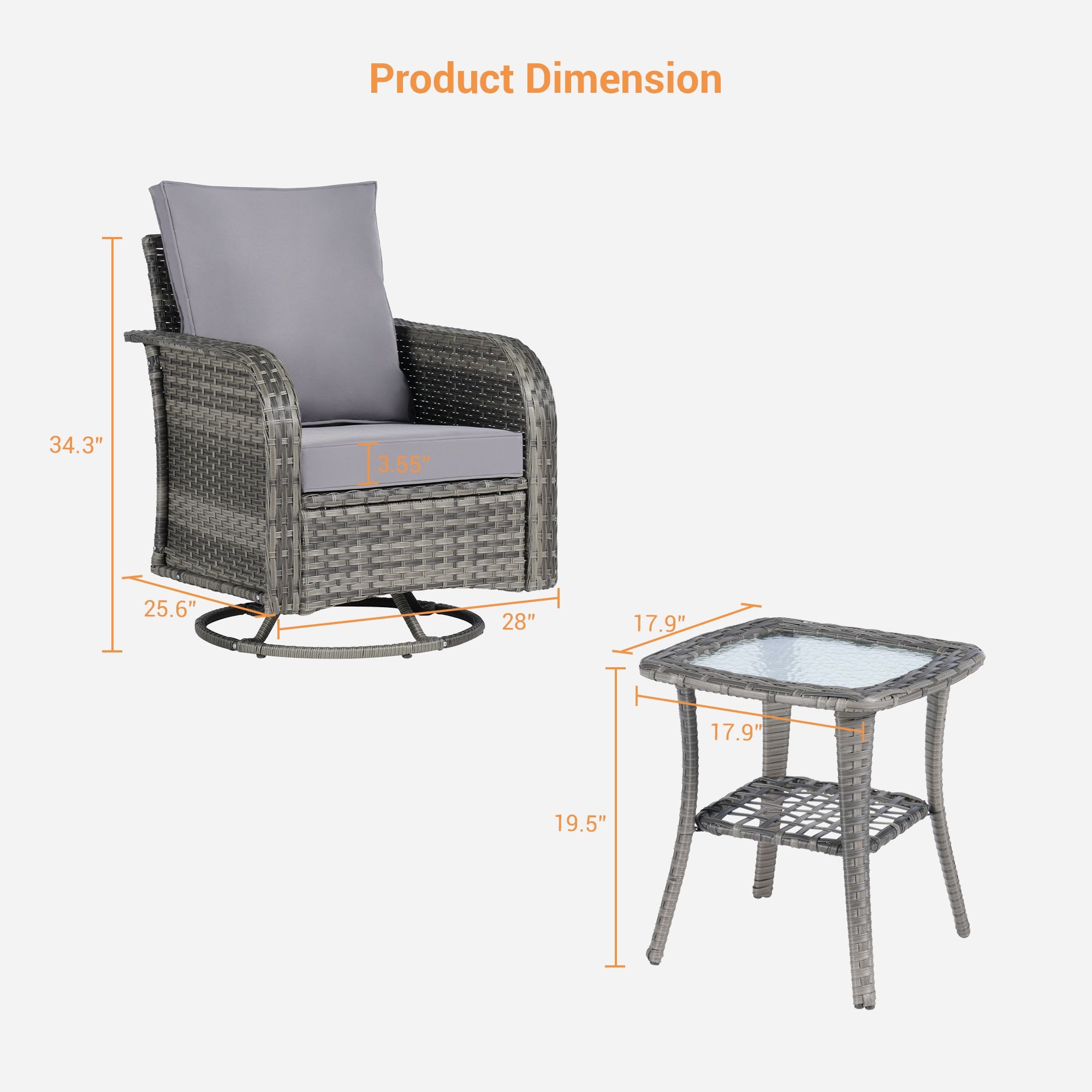 SANSTAR L-WS-S7-SN-V1 Patio-Conversation-Sets - View #3