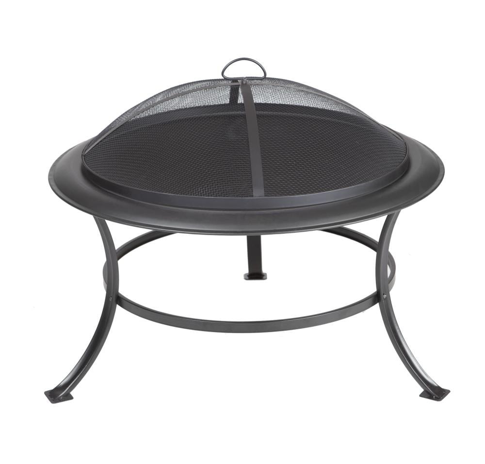 Fire Sense 30-in W Black Steel Wood-Burning Fire Pit in the Wood ...