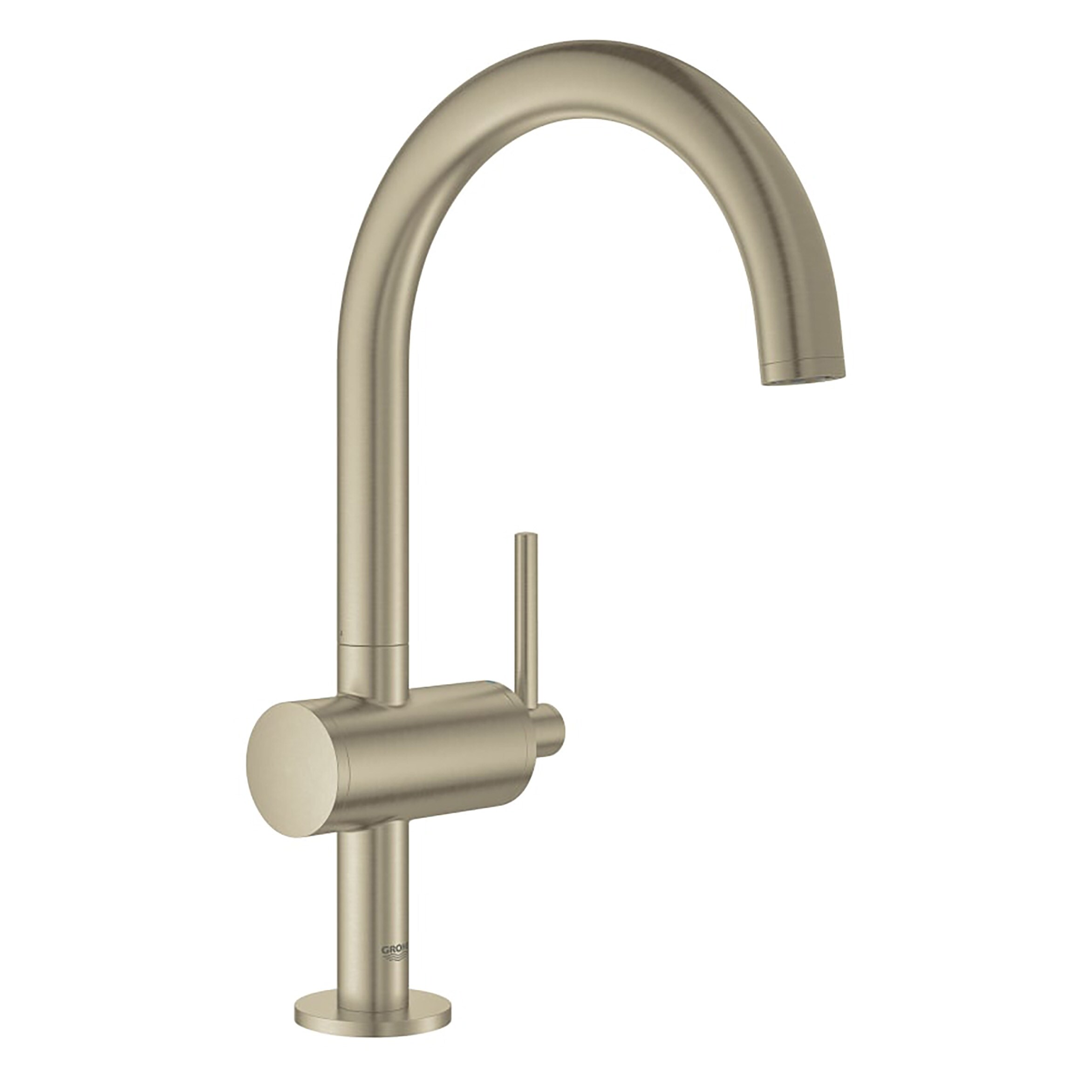 GROHE Atrio New Brushed Nickel Single Hole 1-Handle WaterSense Bathroom ...