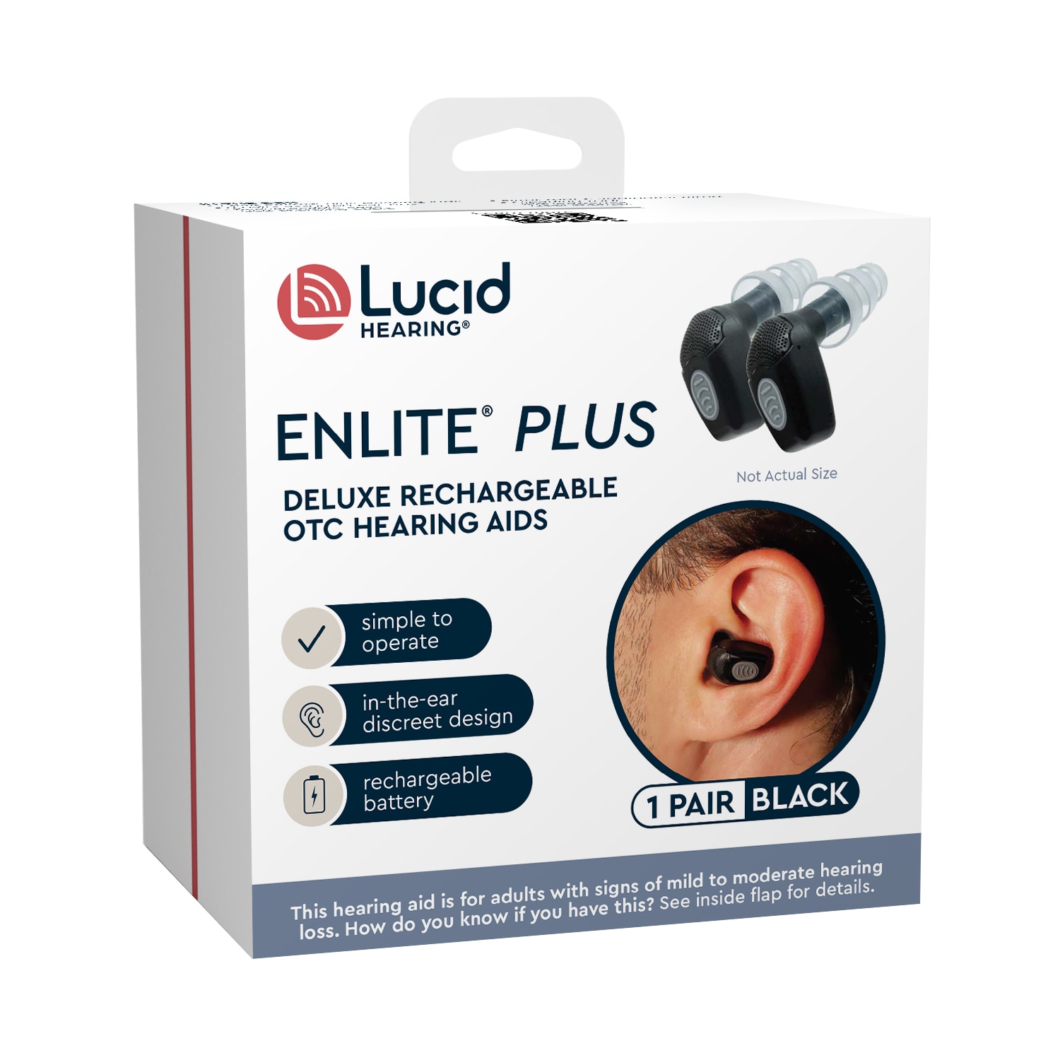 Lucid Audio Enlite Plus Deluxe Rechargeable Otc Hearing Aids Reusable Hearing Aids Otc Hearing 4132