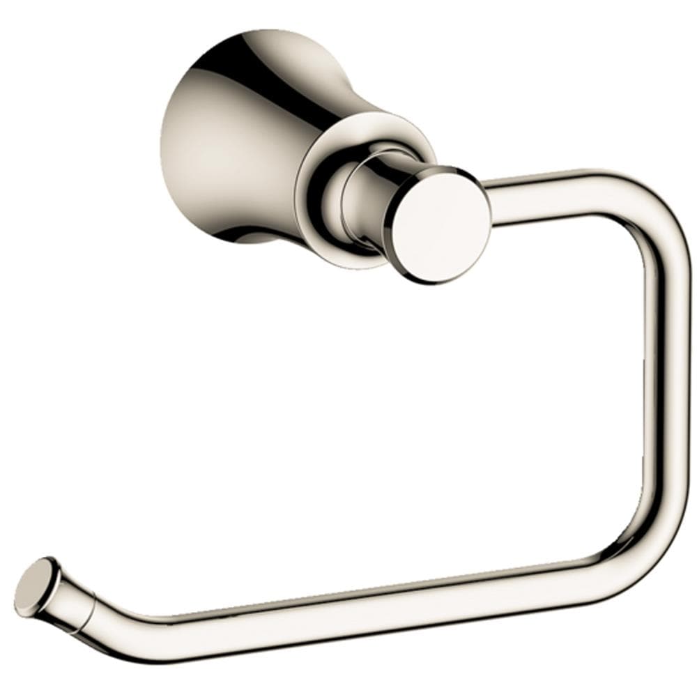 Hansgrohe 04787830 Joleena Polished Nickel Wall mount Single post Toilet Paper Holder 1 -Rolls with Storage