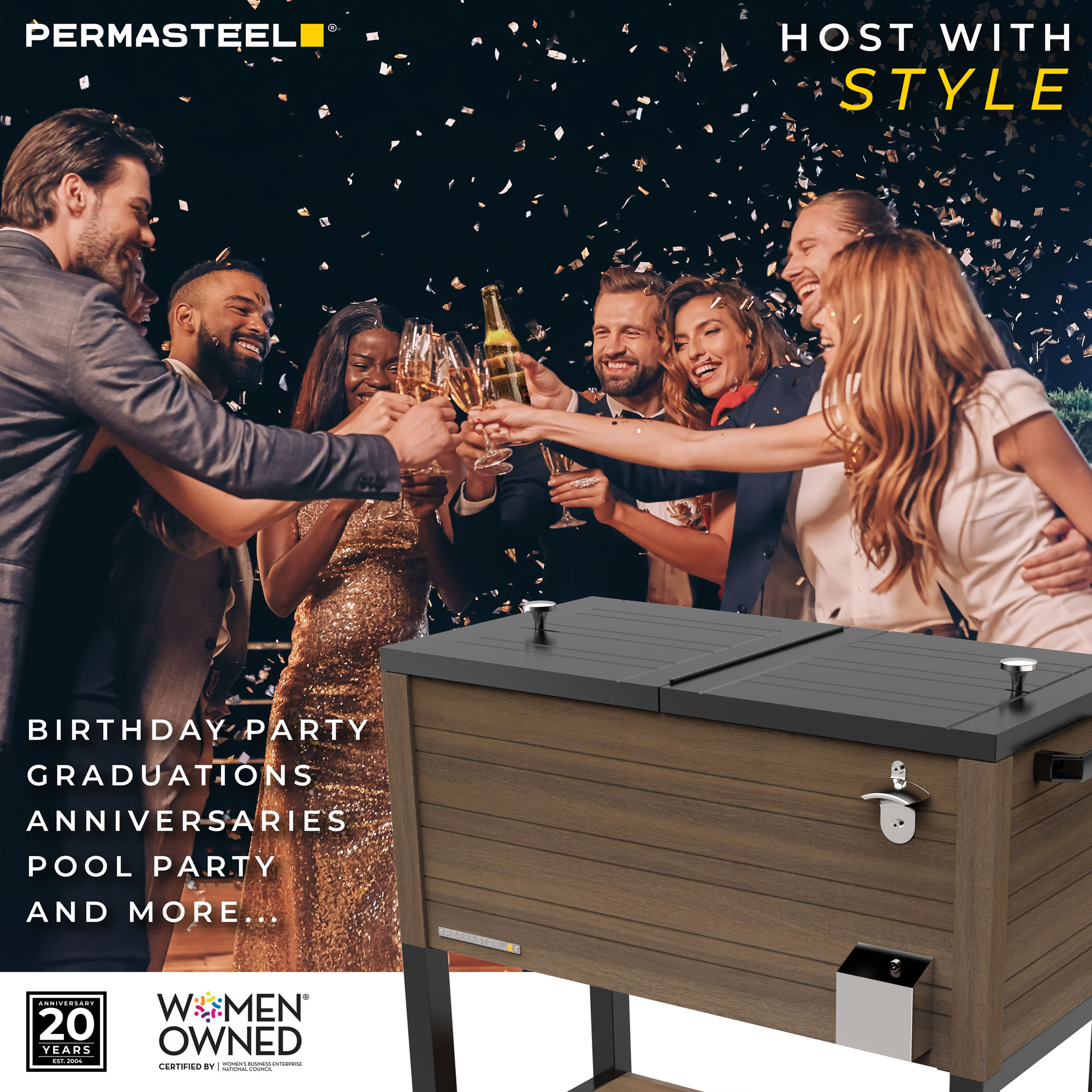 Permasteel LC-205D-BR Beverage-Coolers - View #6