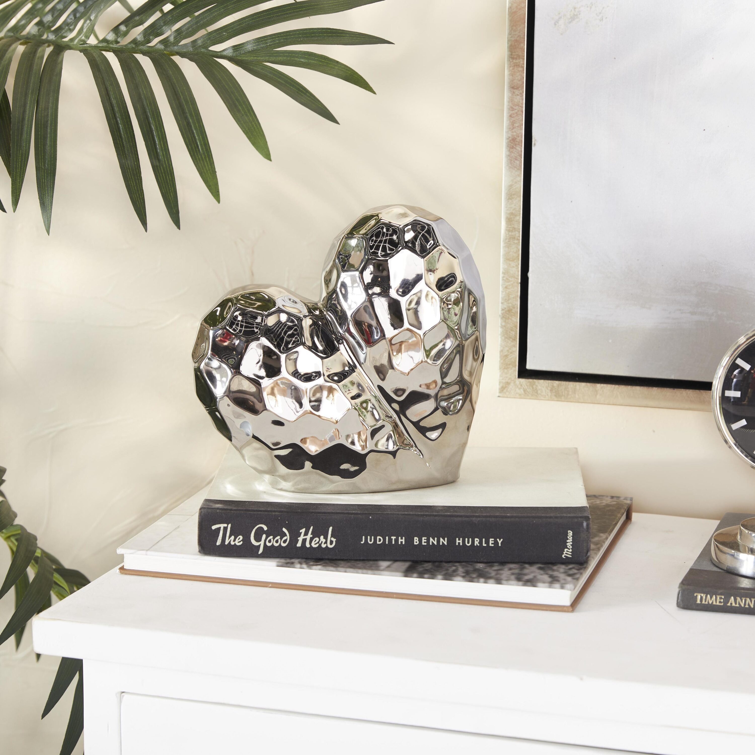 Grayson Lane 57192 Silver Porcelain Glam Sculpture
