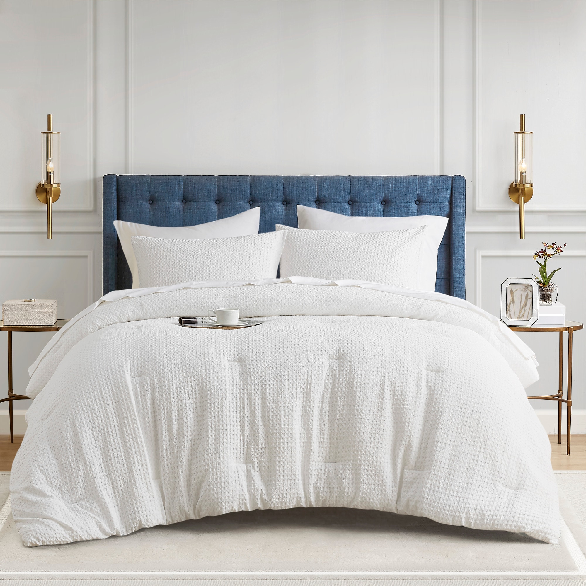 510 Design LWSDS0341000826662 White Solid Twin/Twin XL Comforter Microfiber