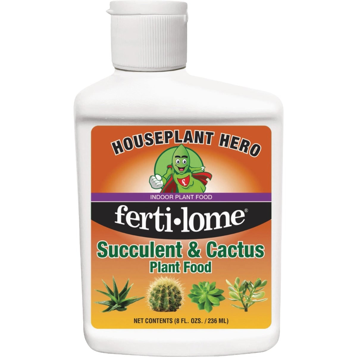 Fertilome - ferti-lome Houseplant Hero Cactus Succulent Plant Food 2-7-7 Concentrate 8 oz