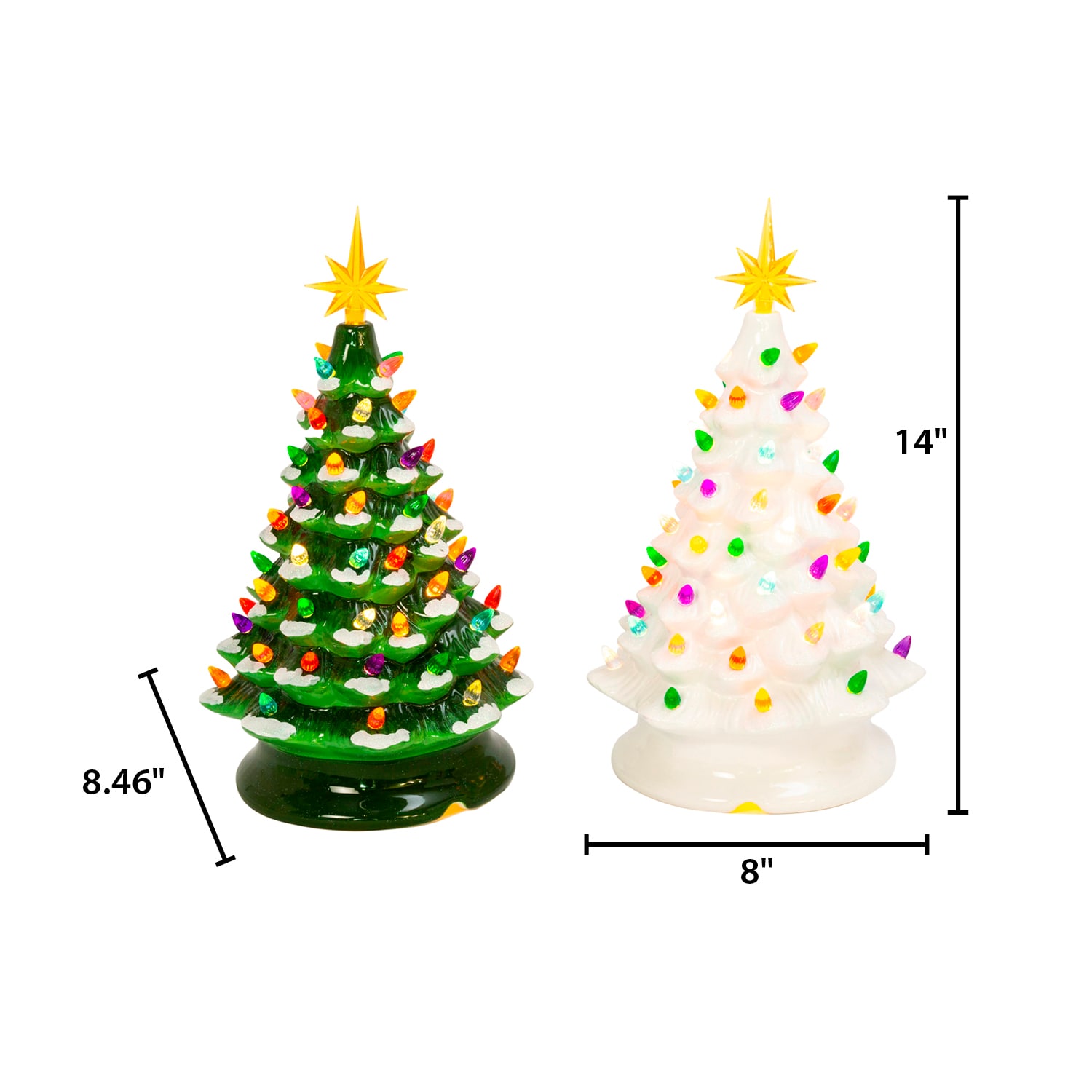 Gerson International 2534180EC-WHITE Table-Christmas-Decorations - View #4