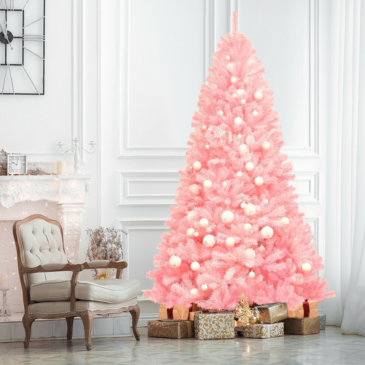 Forclover HYFW-TR823 7.5-Feet Pink Artificial Christmas Tree