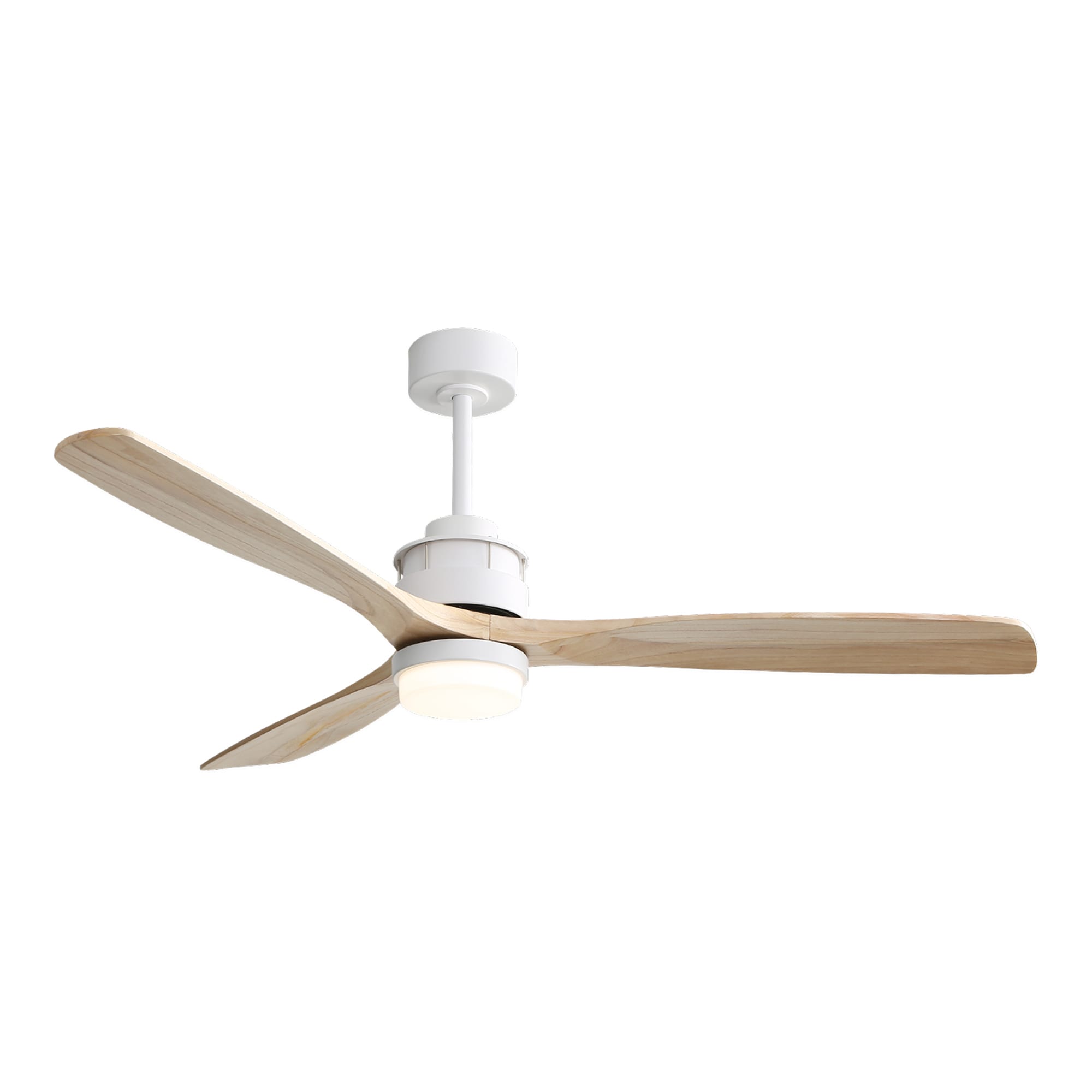 Bybafun YD1300037 60-in Color-Changing Integrated LED Outdoor Black with Finished Blades Ceiling Fan With Light and Remote ( 3 -Blade )