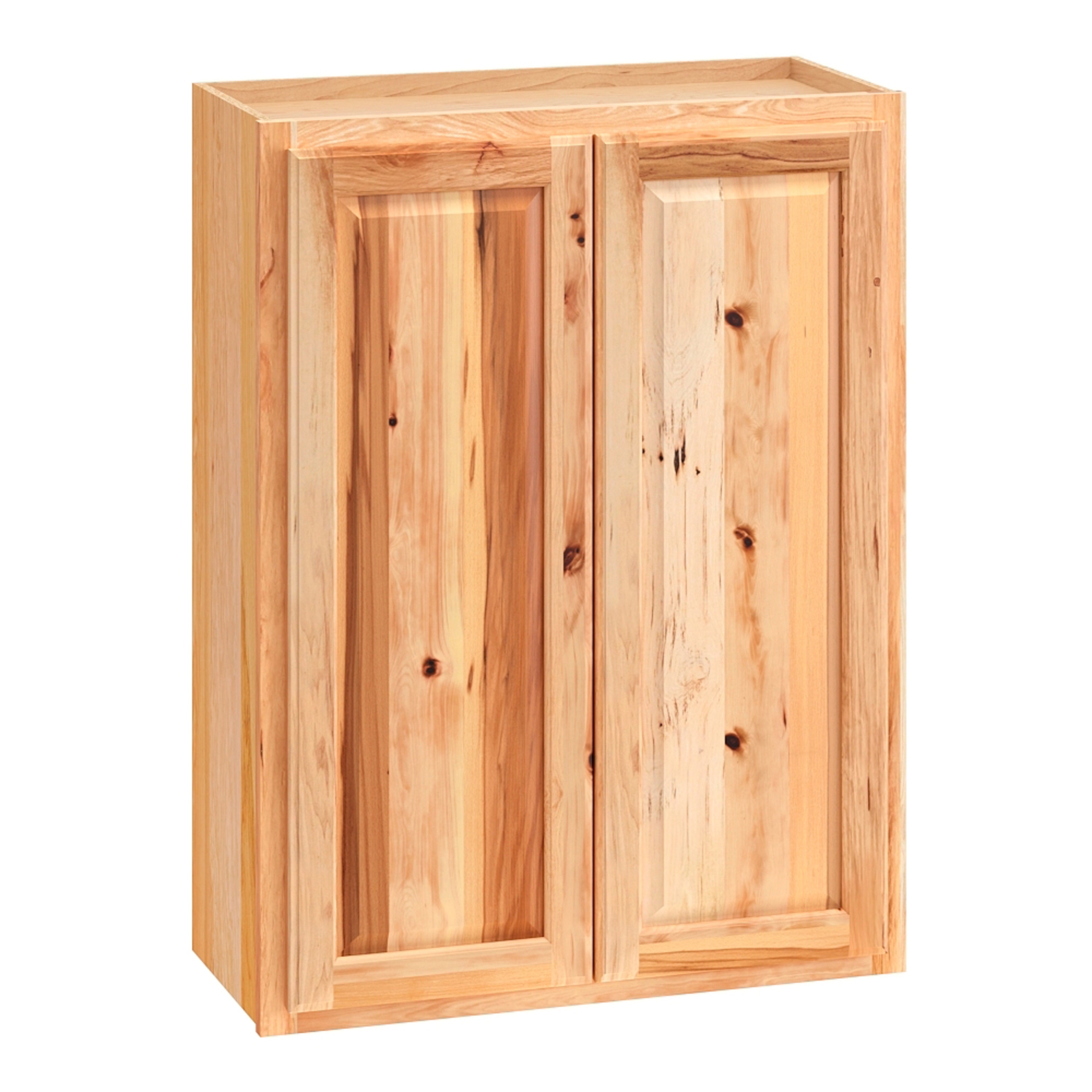 Diamond NOW 28E W2736B Denver 27-in W x 36-in H x 12-in D Natural Rustic Hickory Wall Fully assembled Cabinet (Raised Panel Square)