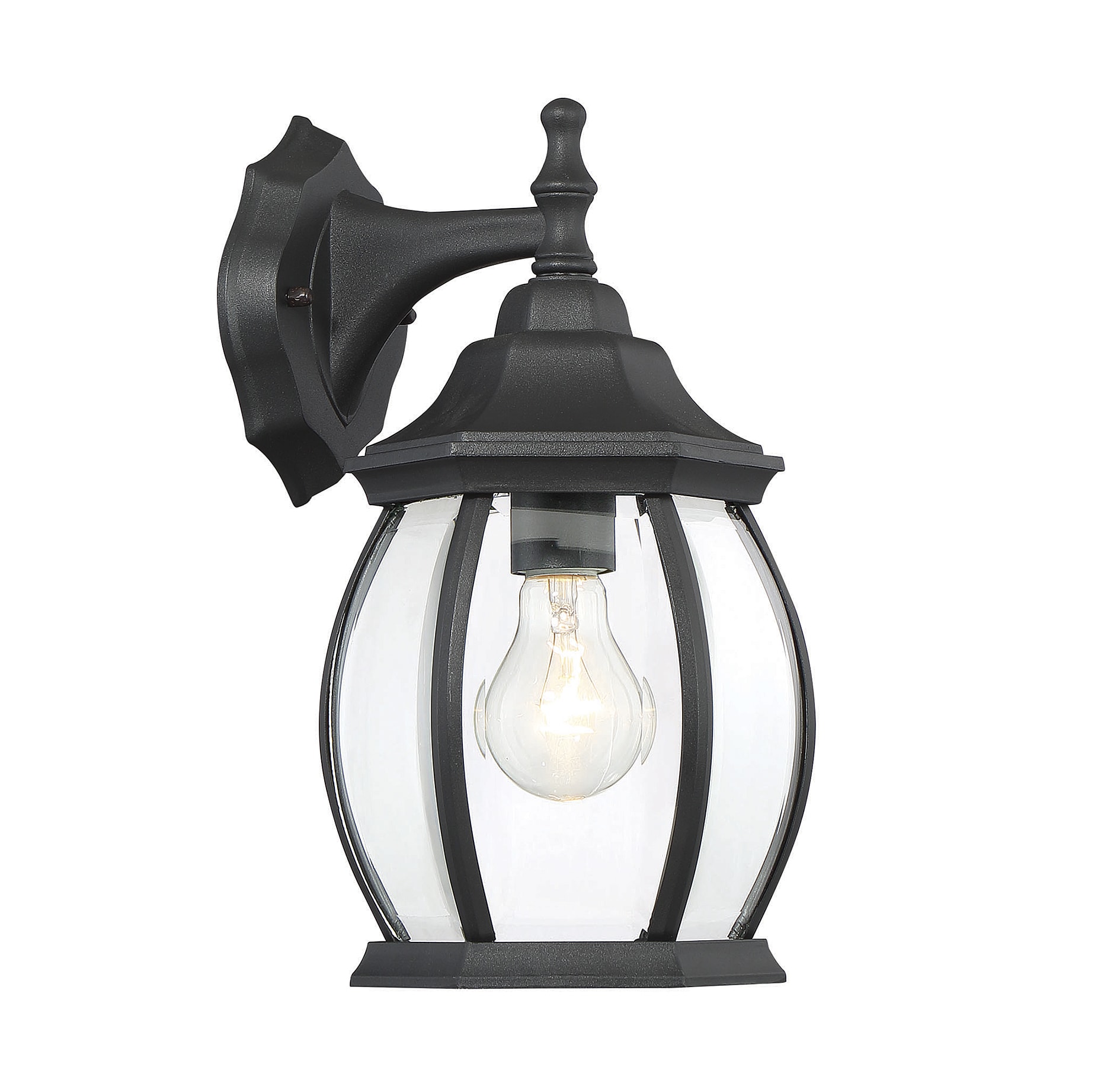 Meridian Lite Trends M50053BK Meridian 1 -Light 13-in H Matte Black Hardwired Outdoor Wall Light