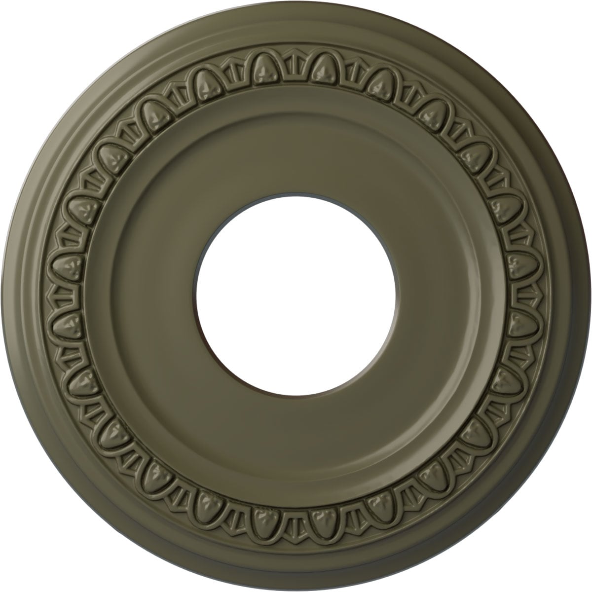Ekena Millwork CM12JAPTF Jackson 12.25-in W x 12.25-in L Painted Turtle Polyurethane Whole Ceiling Medallion