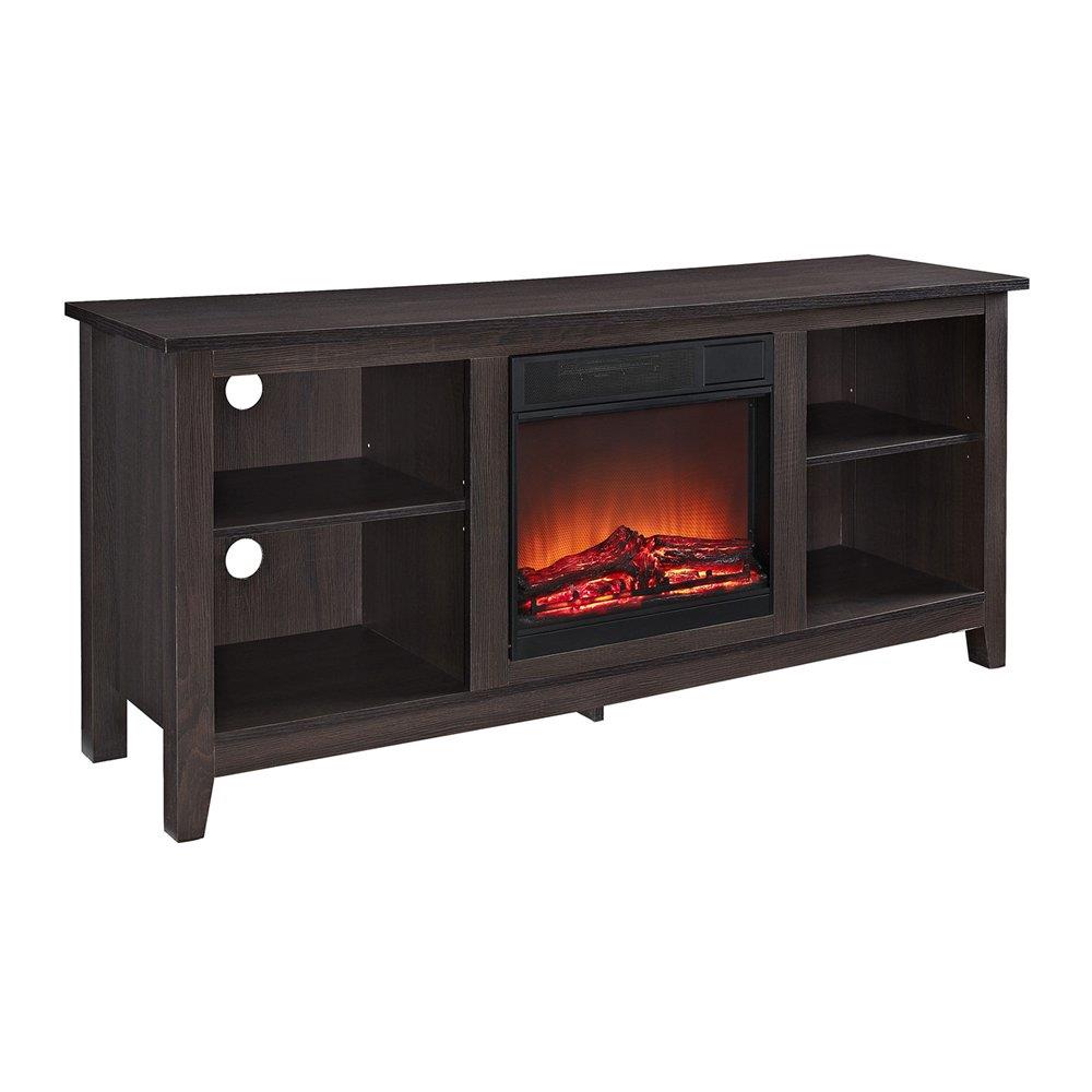 Walker Edison 58-in W Espresso LED Electric Fireplace W58FP18ES Uae Electronic uaeelectronic.com