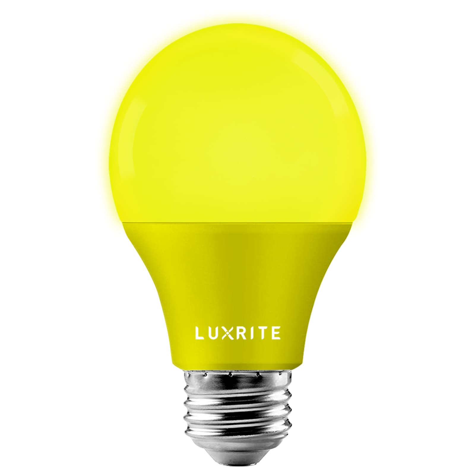 Luxrite LR21490-1PK 60 -Watt EQ A19 Yellow Medium base (E-26) LED Decorative Light Bulb
