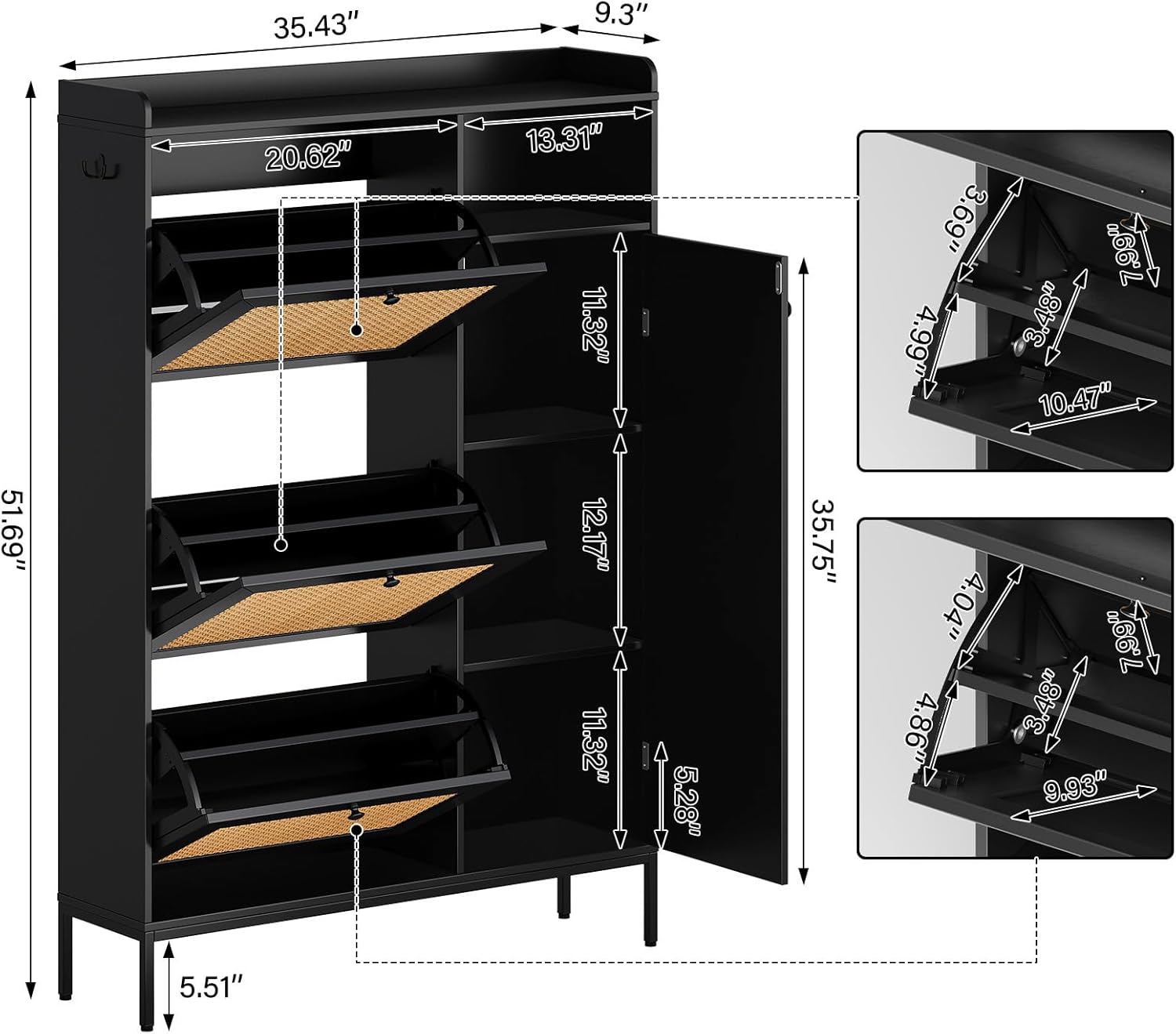 Qeetex LHF-DYQ-PHO-150WLVF9 Shoe-Racks - View #2