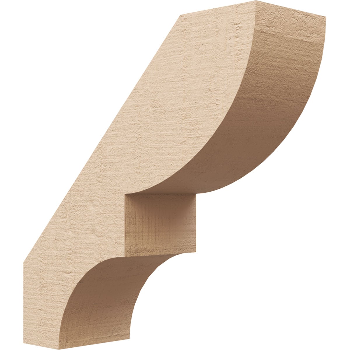 Ekena Millwork BRCUR05X16X16RIDRCPR 5-in x 16-in x 16-in Primed Urethane Ridgewood Rough Cedar TimberThane Knee Brace