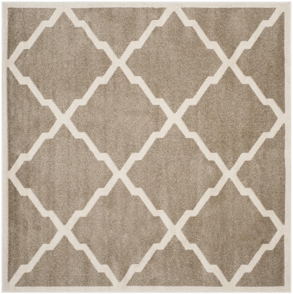 Safavieh AMT421S-9SQ Lowell 9 x 9 (ft) Loomed Polypropylene Wheat/Beige Square Indoor Trellis Area rug