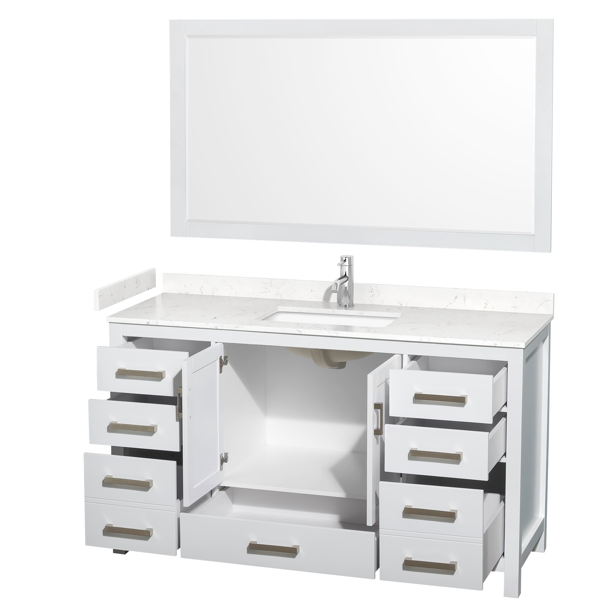 Wyndham Collection WCS141460SWHC2UNSM58 Bath-Vanity-Combo - View #2