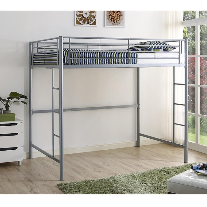 Twin Over Black Bunk Beds At Com, Metal Frame Twin Bunk Bed With Trundle