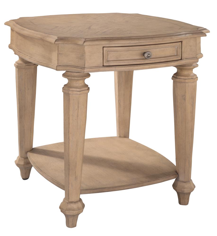 Hekman 23603  accents 26-in W x 28.5-in H Grand Vista Wood Veneer Farmhouse End Table with Storage Assembly Required