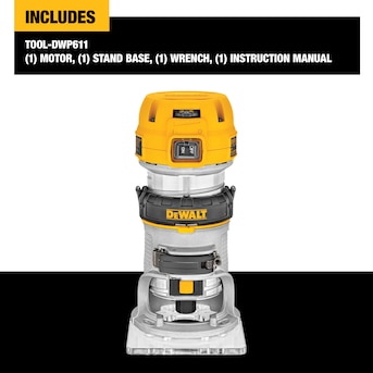 resident Nu metan DEWALT 1/4-in 1.25-HP Variable Speed Fixed Corded Router in the Routers  department at Lowes.com
