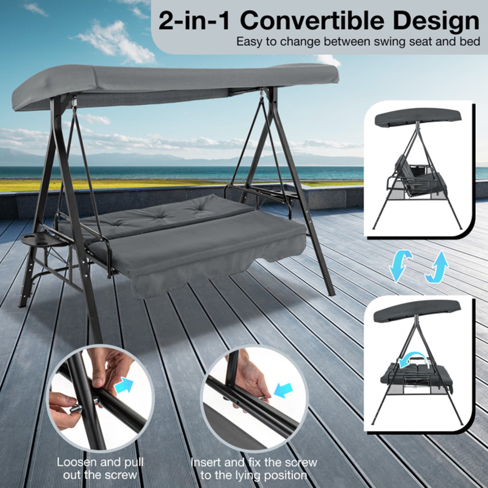 Mondawe MD-8068BK Swing-Gliders - View #3
