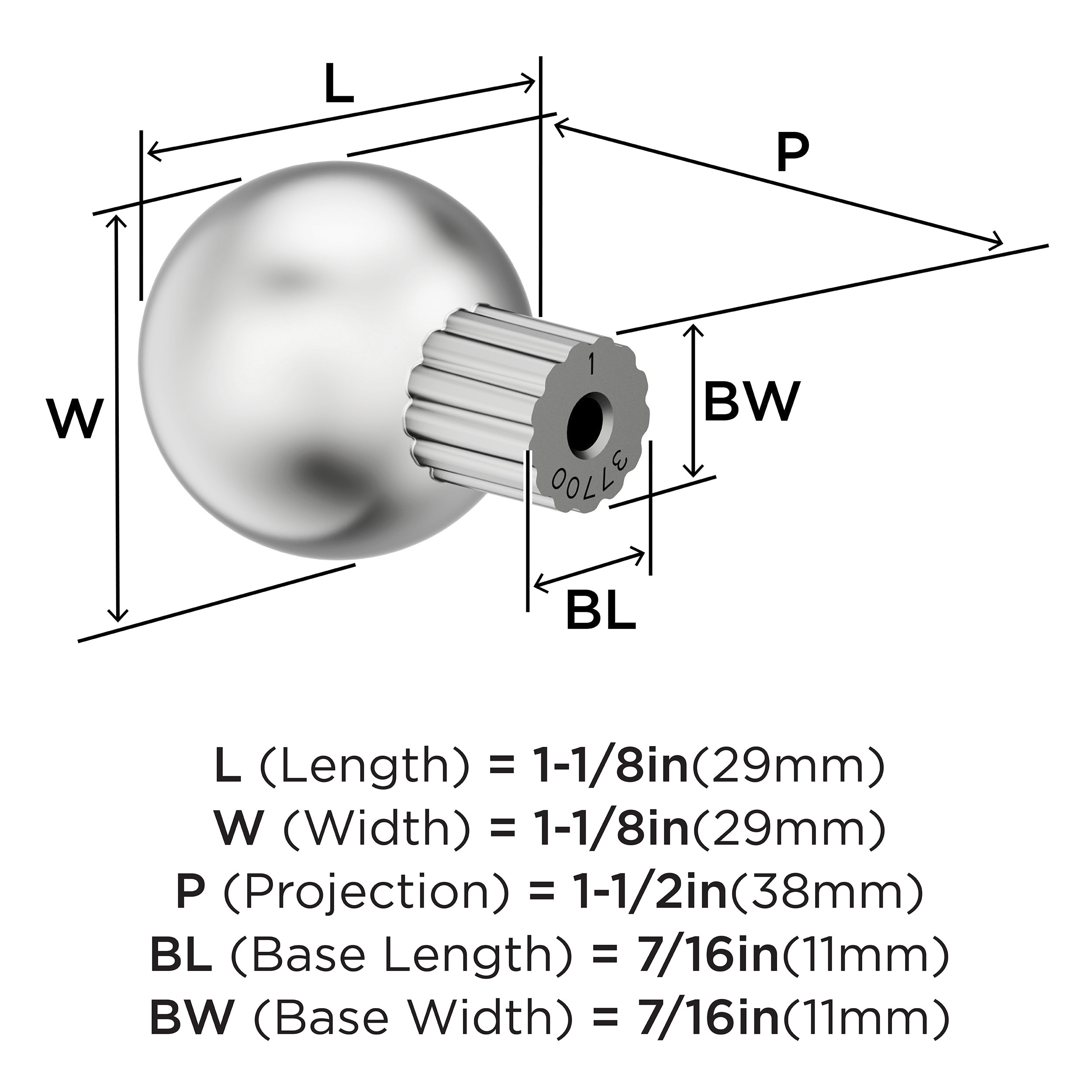 Amerock BP3770026 Cabinet-Knobs - View #4