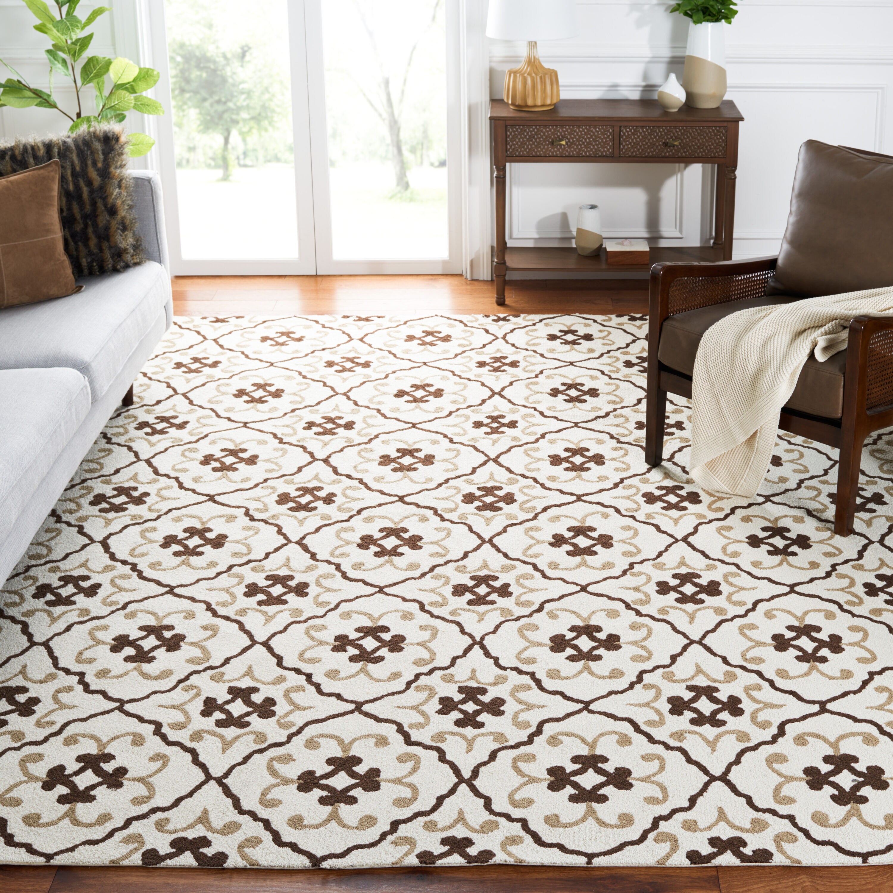 Four Seasons 234M Ivory Grey 8ft x 10ft Contemporary Rug