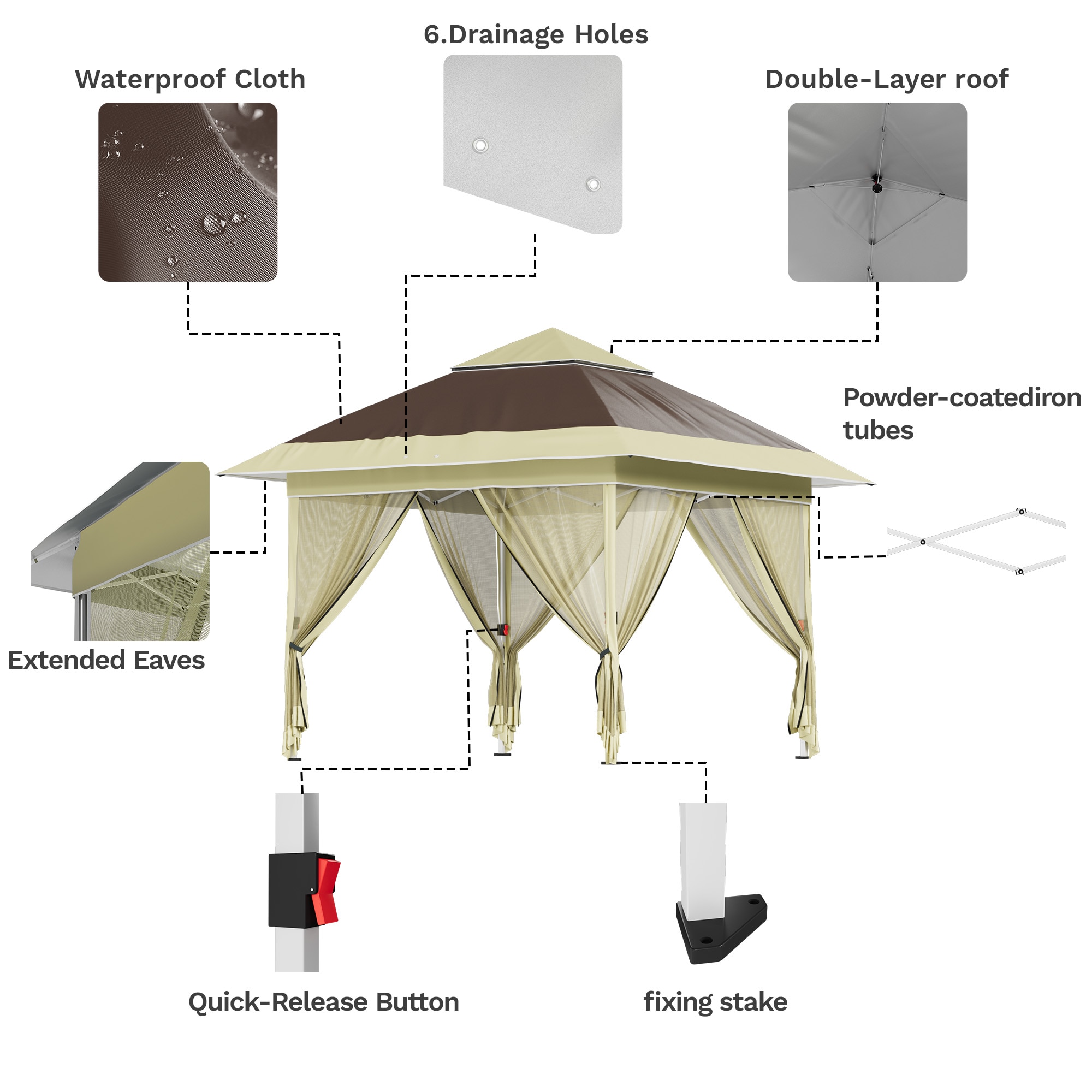 Patiowell LS-0762-12BN Canopies-Sl - View #3