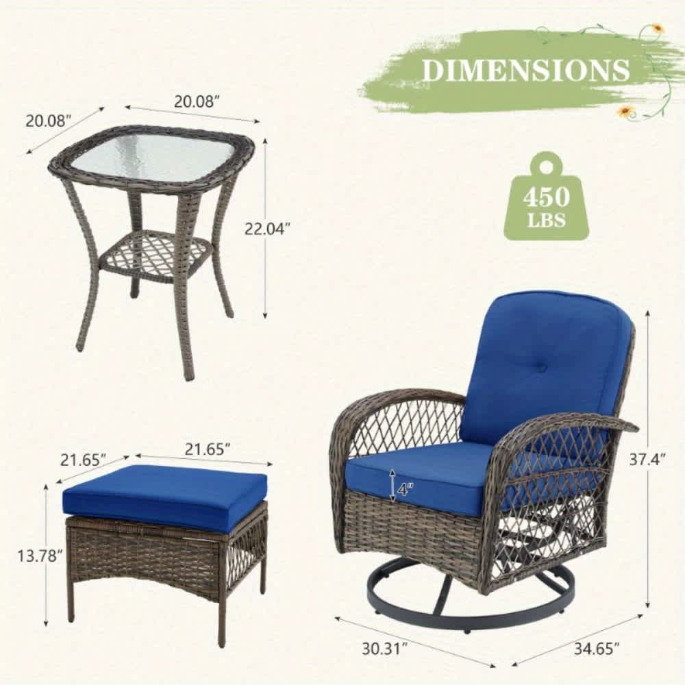 U-HOMY LY-147NA-OT Patio-Conversation-Sets - View #3
