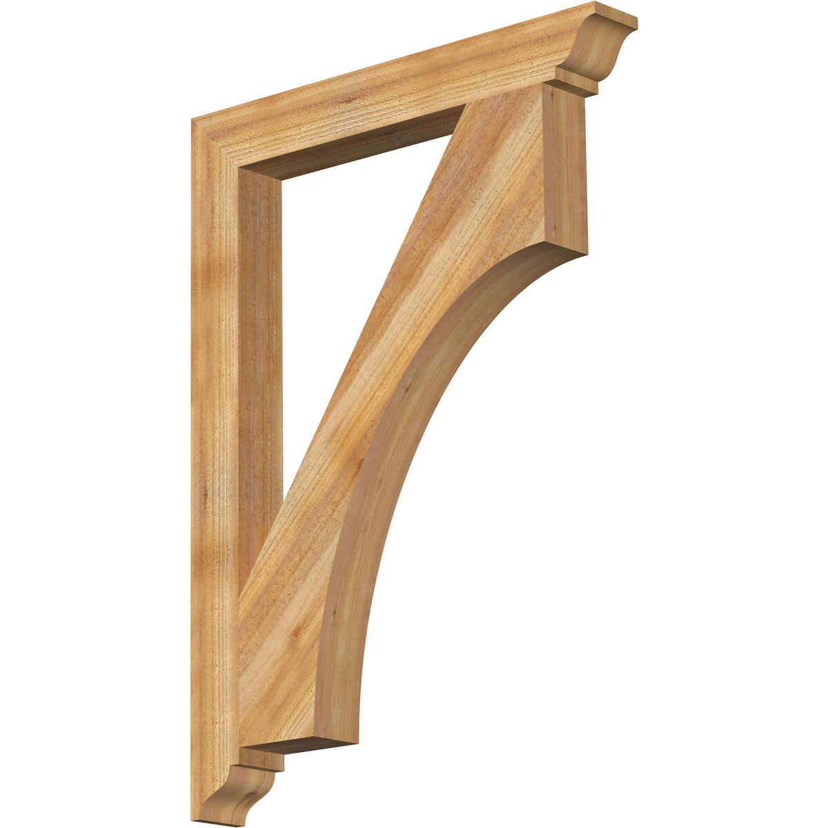 Ekena Millwork BKT04X32X44WTL01RWR Westlake traditional rough sawn 4-in x 32-in x 44-in Western red cedar Brown Wood Standard bracket