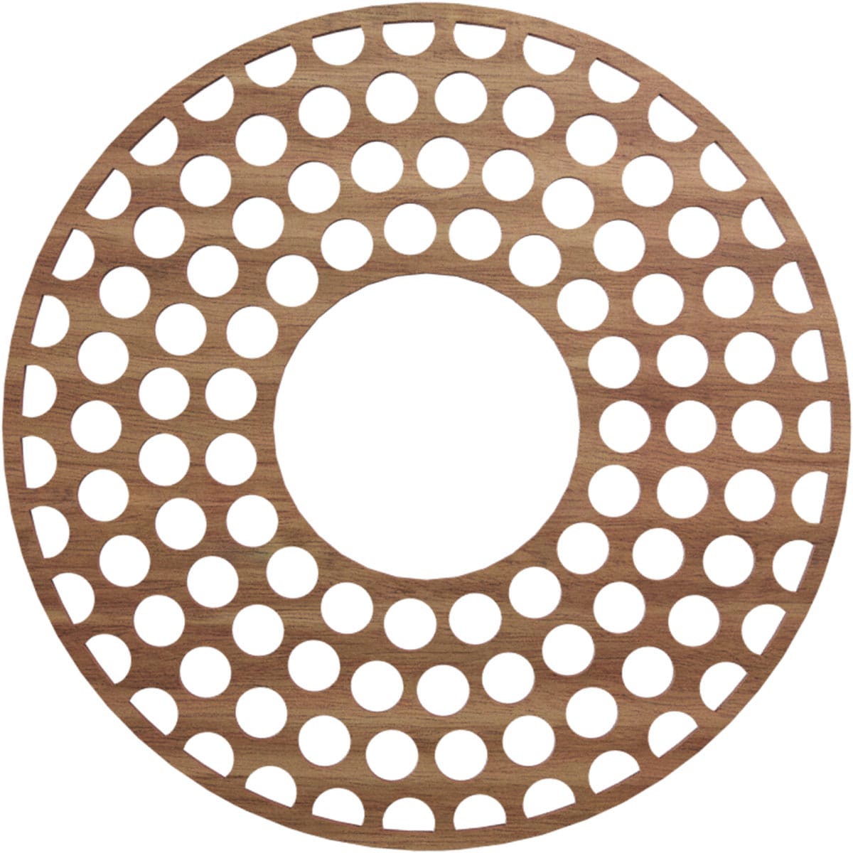 Ekena Millwork CMWP16X16X0250FFWA Fink Fretwork Pierced 16-in W x 16-in L Modern Walnut Wood Whole Ceiling Medallion