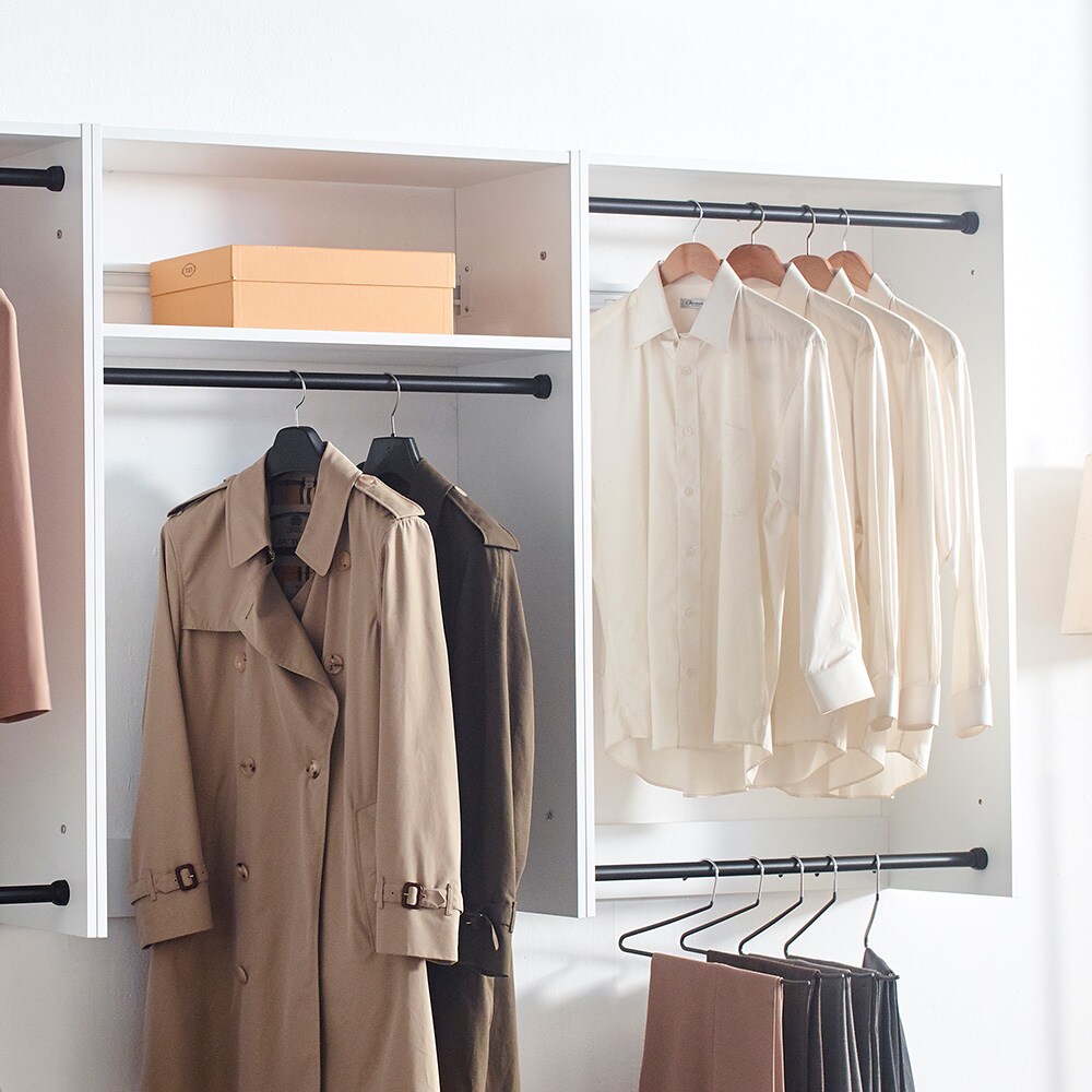 Klair Living DEVI-ABA WH Wood-Closet-Kits - View #4