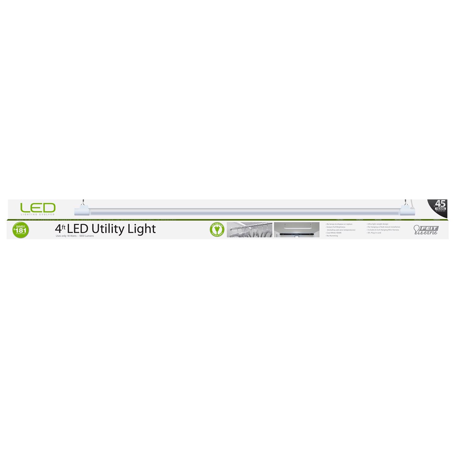 Feit Electric EJD3500113 48 in. 1-Light 19 W LED Utility Light