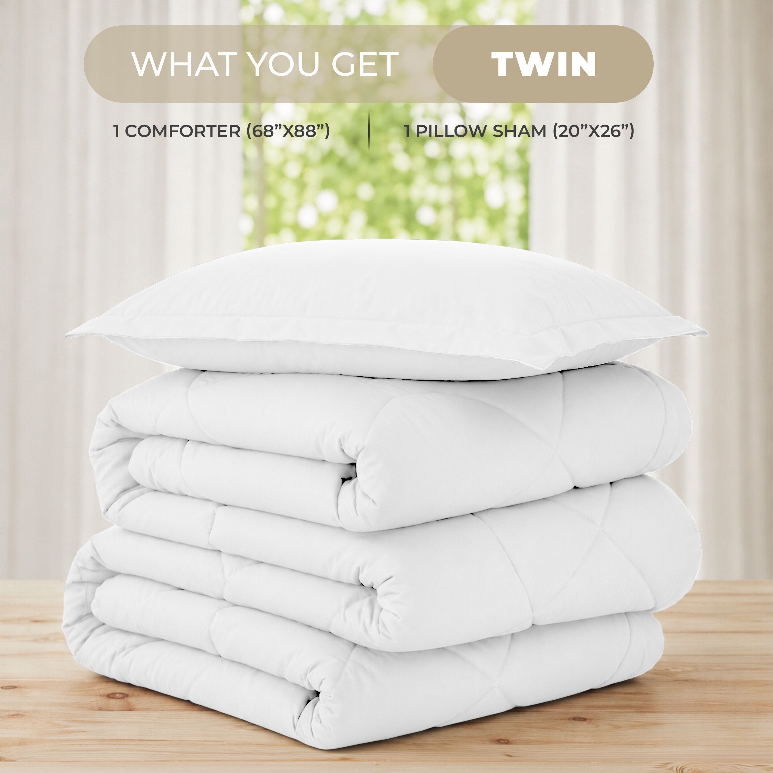 Lux Decor Collection CMF 3PC T SD WHT Comforters-And-Bedspreads - View #6