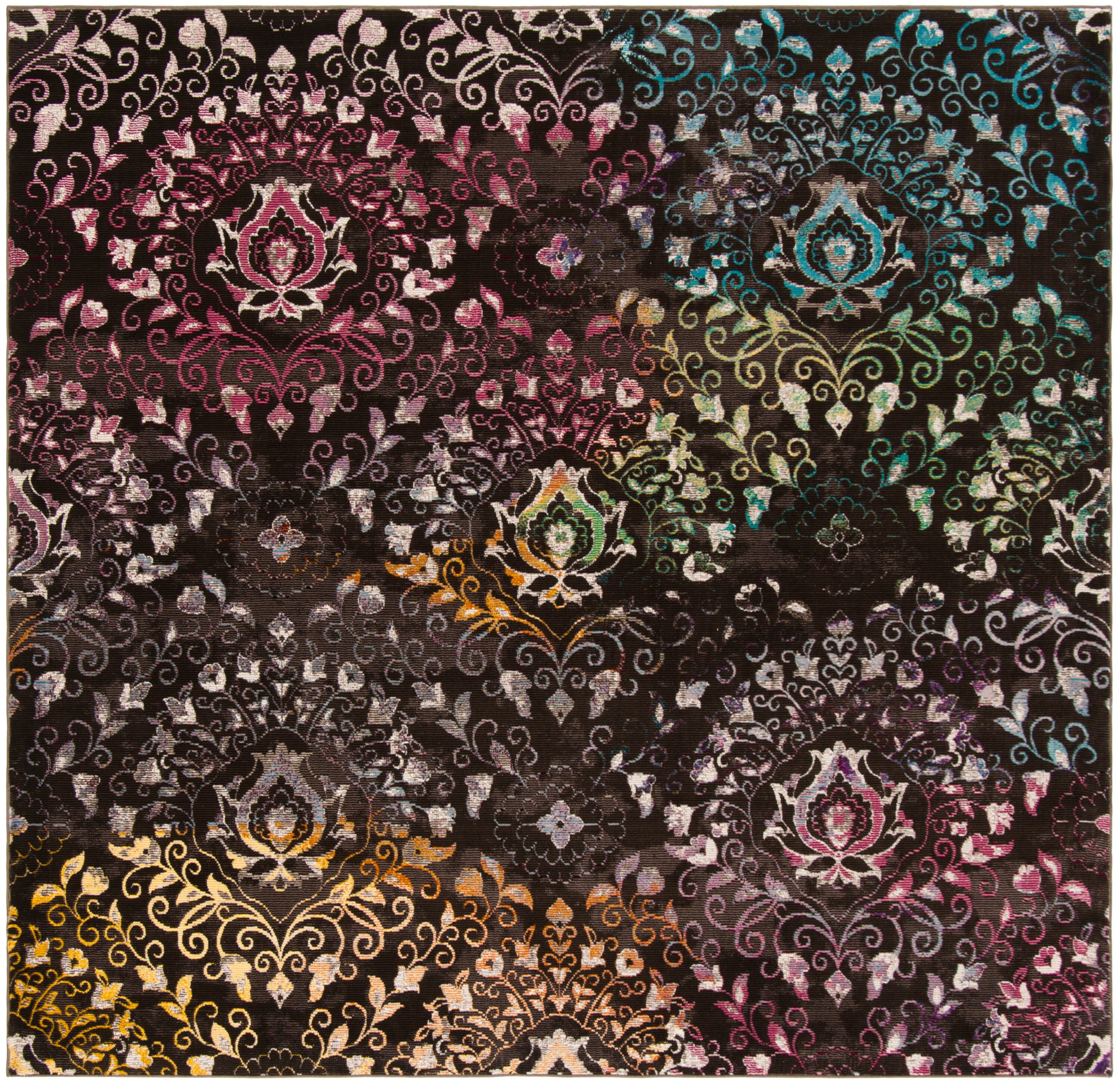 Safavieh ARA172W-6SQ Aria Fostat 6 x 6 (ft) Loomed Polypropylene Brown/Multi Square Indoor Abstract Bohemian/Eclectic Area rug