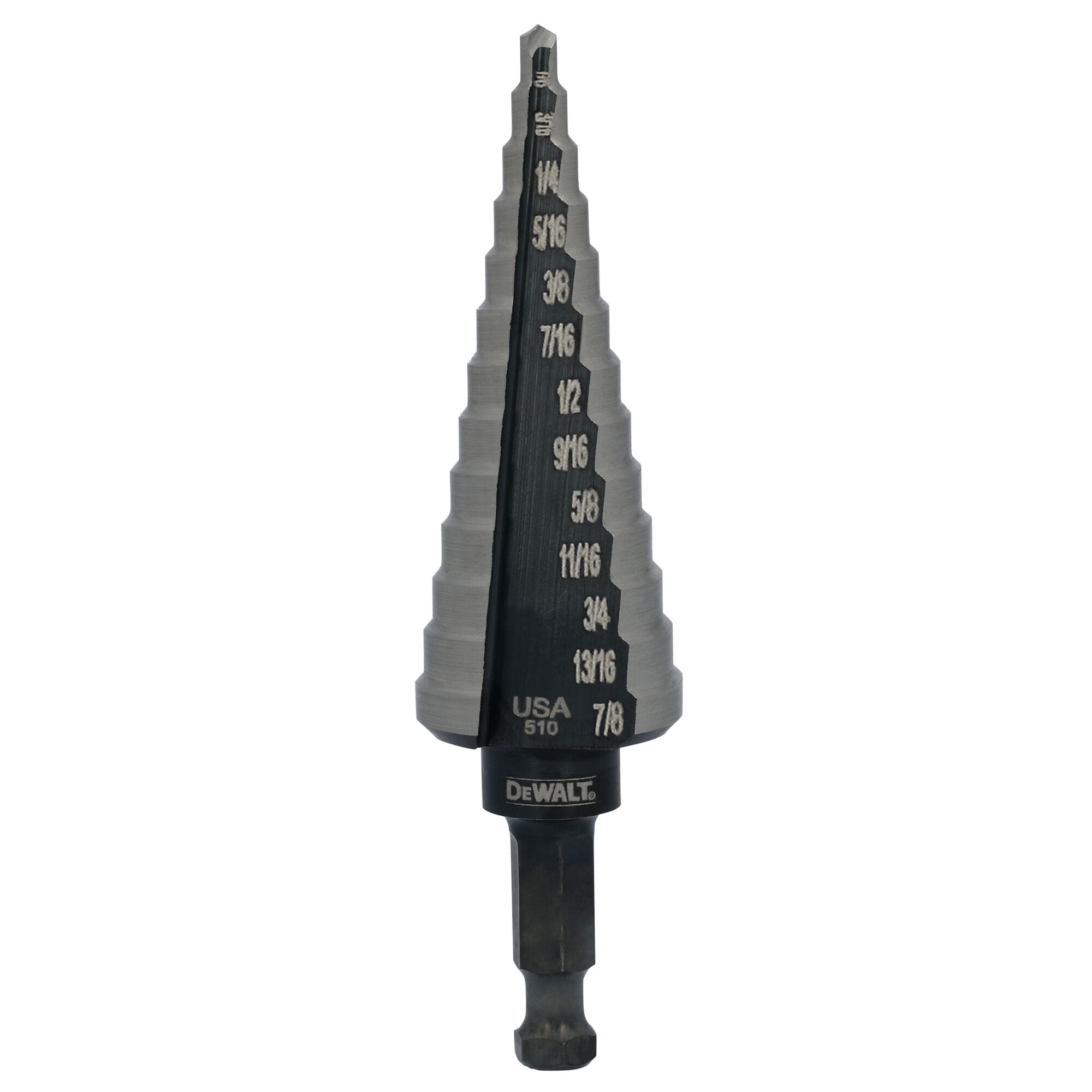DEWALT DWA1710234DF 1/4-in 13 -Step Drill Bit ( 3/16-in to 7/8-in )