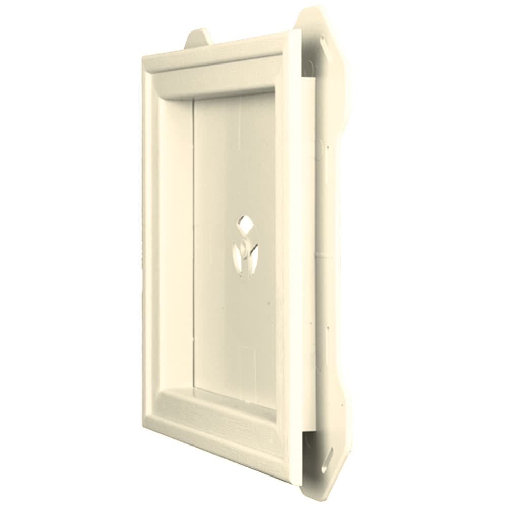 Builders Edge 7 75 In X 7 75 In Heritage Cream Vinyl Universal Mounting Block In The Mounting