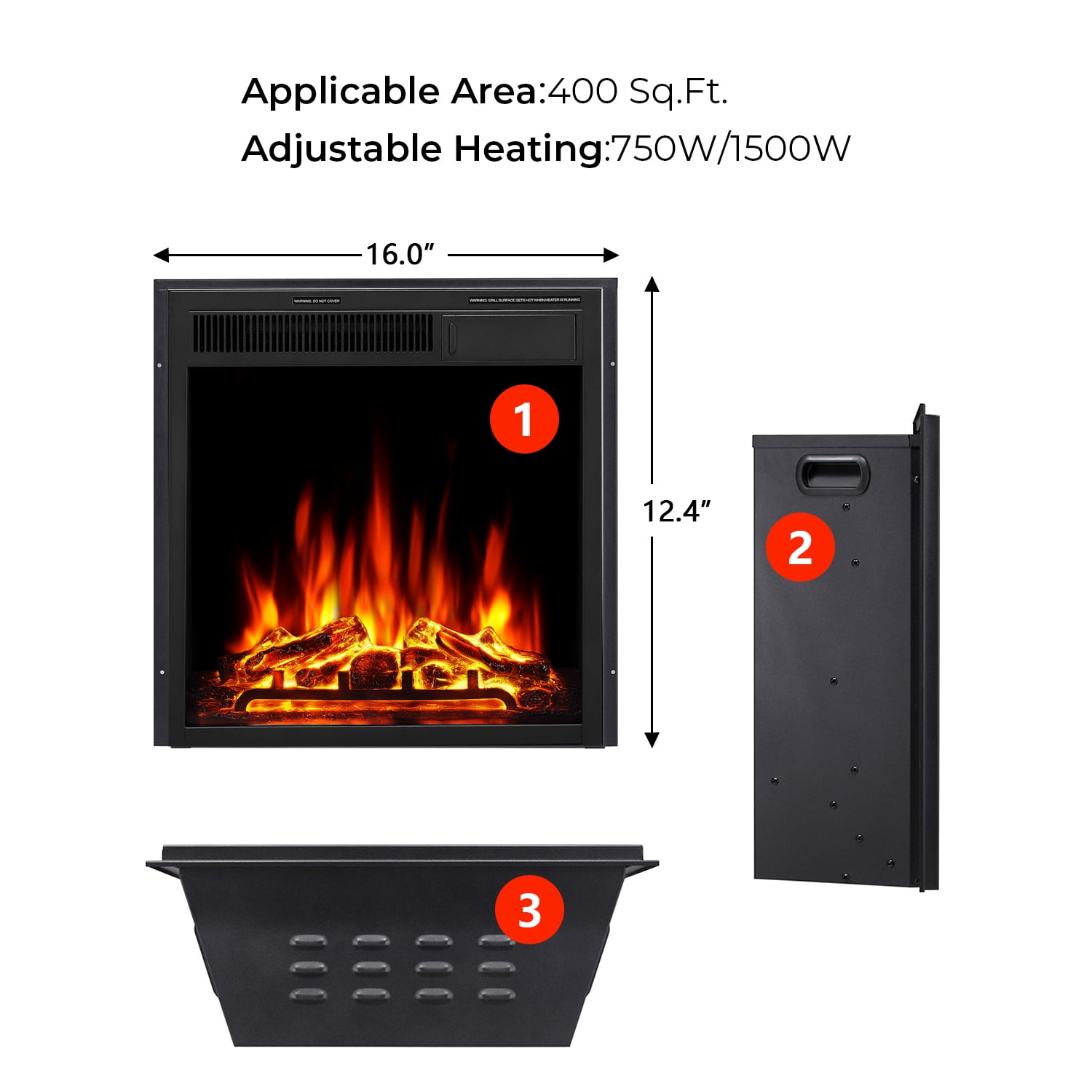 COWSAR LSRW-M1806BR Electric-Fireplaces - View #12