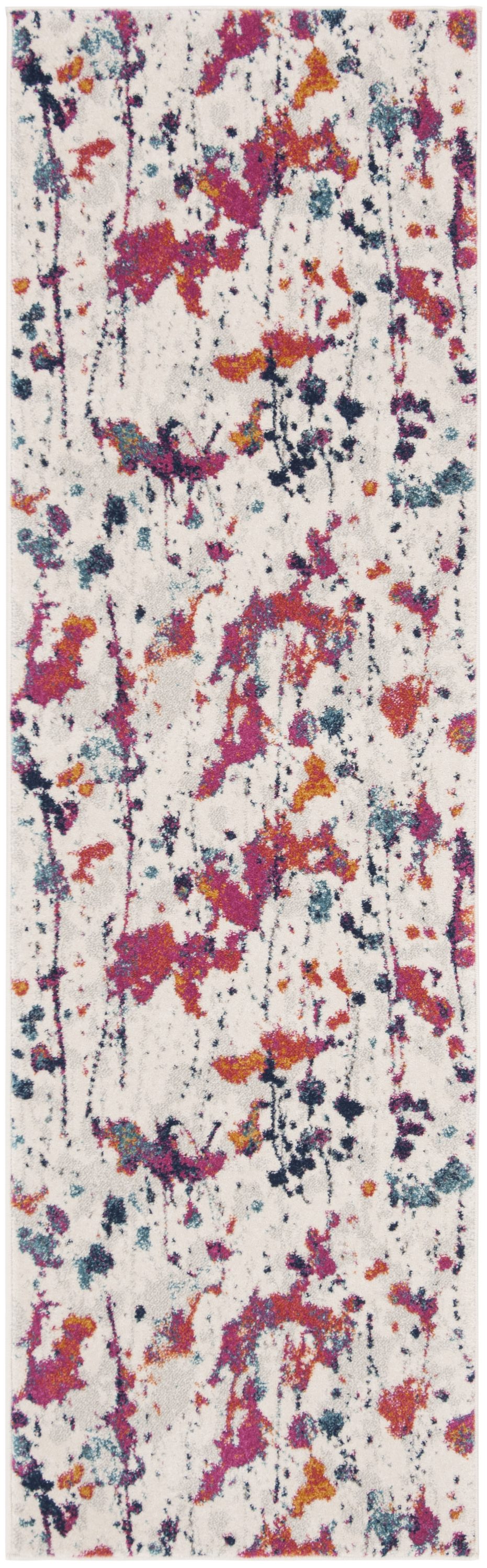 Safavieh EVK284Q-27 Evoke Dolance 2 x 7 (ft) Loomed Synthetic Ivory/Red Rectangular Indoor Abstract Bohemian/Eclectic Runner rug