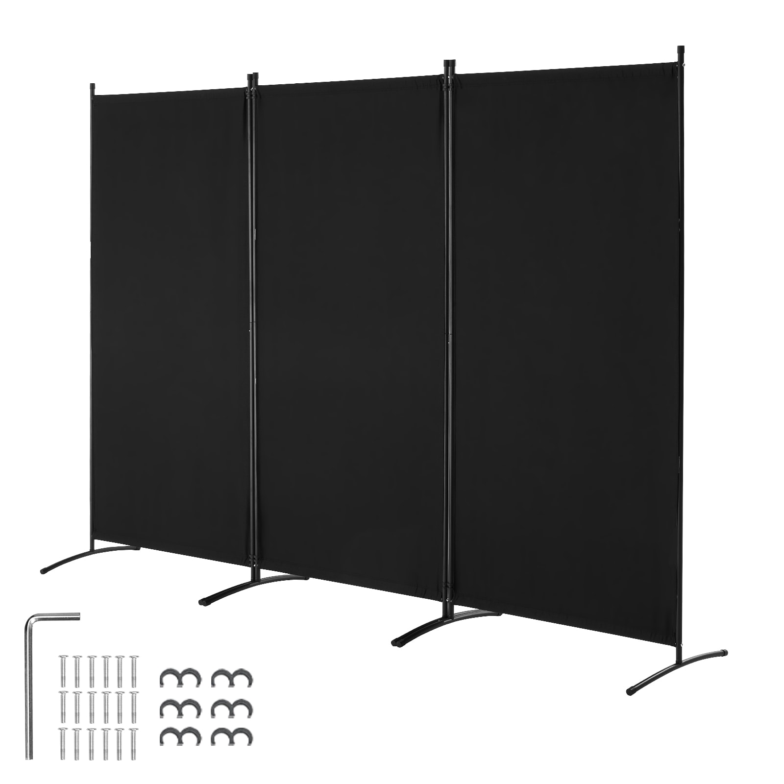 GIVIMO - 102.4 x 72.4 x 20.4-in 3 Panel Folding Room Divider Freestanding Oxford Fabric Privacy S...