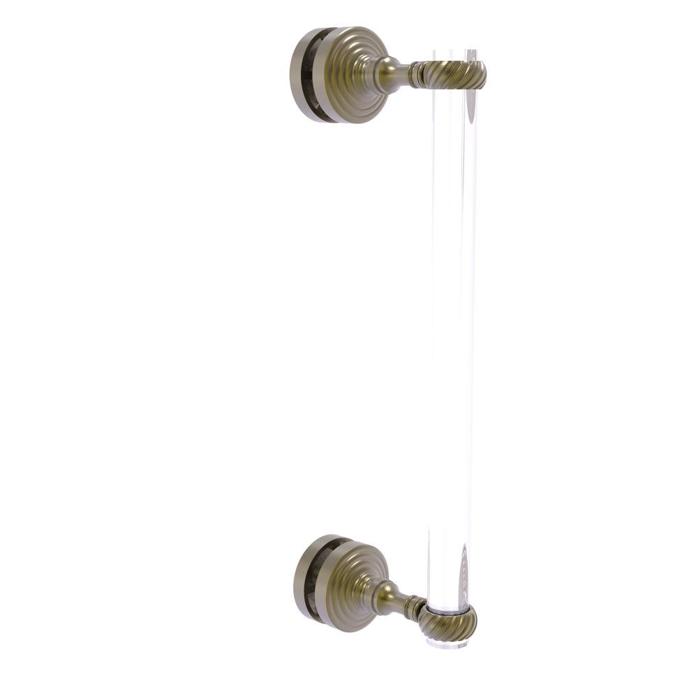 Allied Brass PG-407T-12SM-ABR Antique brass 12-Inches Hinged shower door Handle