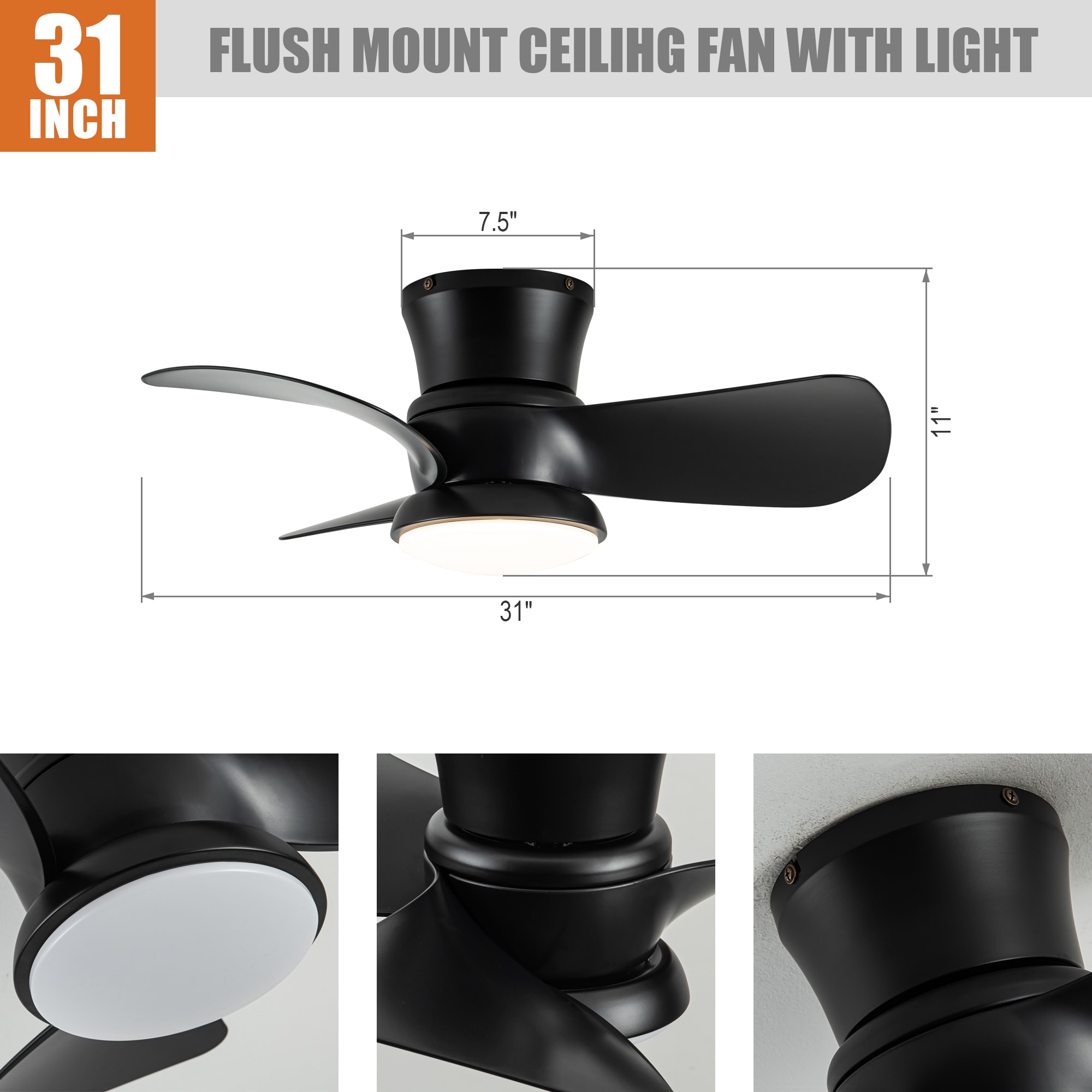 Parrot Uncle F6372BK110V Ceiling-Fans - View #3