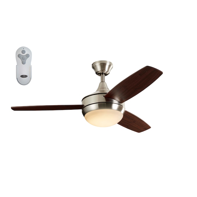Harbor Breeze Beach Creek 44 In Brushed Nickel Led Indoor Ceiling Fan With Light And Remote 3 Blade The Fans Department At Com - Replacement Led Light Bulb For Harbor Breeze Ceiling Fan