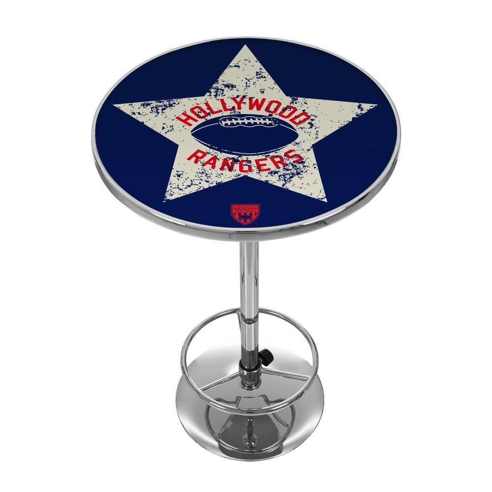 Trademark Gameroom VAF2000-HR Pub Tables Chrome Round Traditional Bar Table, Composite with Metal Pedestal Base 27.375-in L x 42-in H
