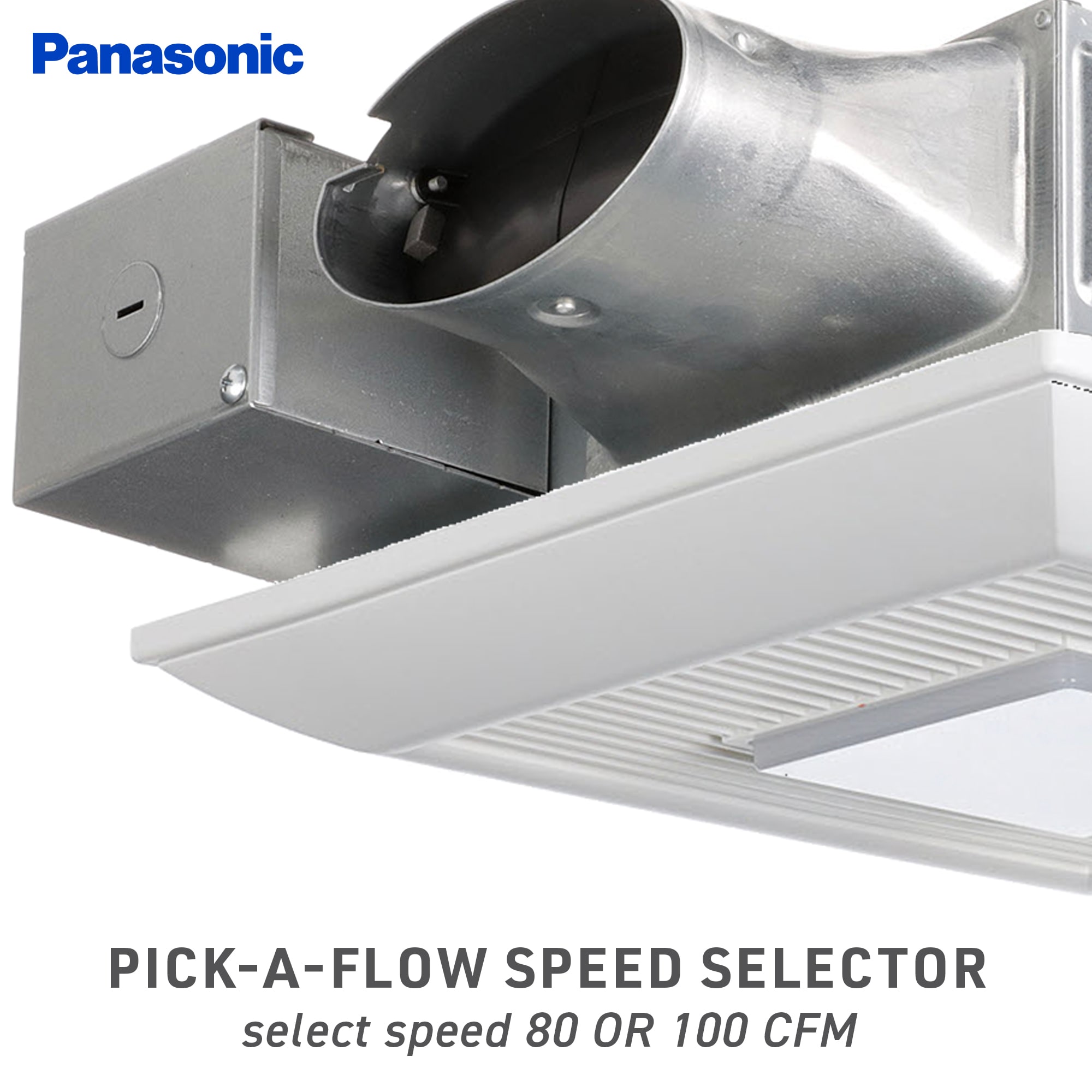 Panasonic WhisperValue 0.4-Sone 100-CFM White Lighted Bathroom Fan