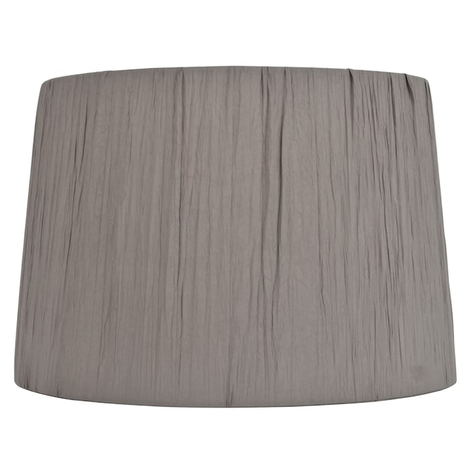 Gray Fabric Drum Lamp Shade, Allen And Roth Linen Lamp Shades