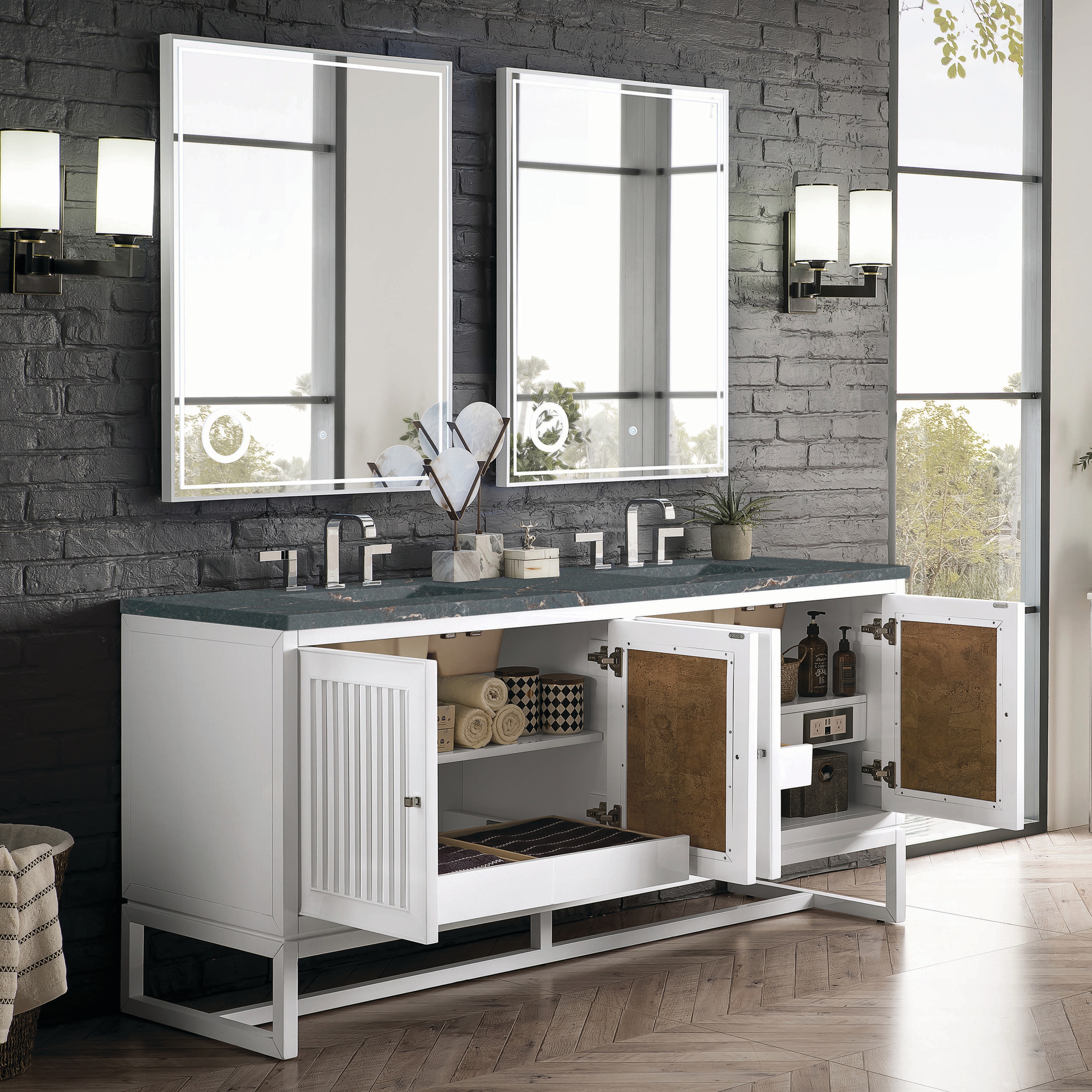 James Martin Vanities E645-V72-GW-3PBL Bath-Vanity-Combo - View #5