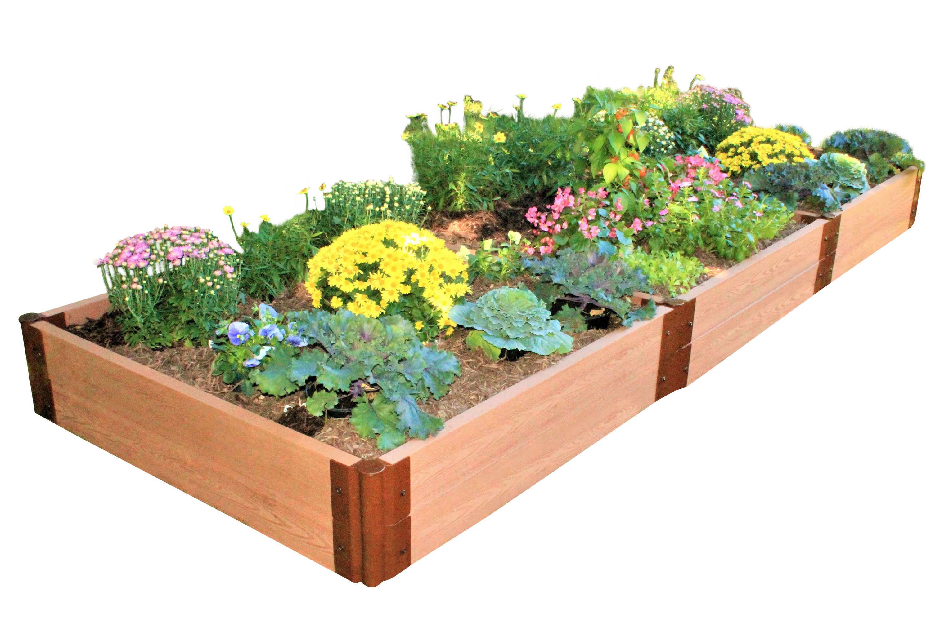 Frame It All 300001075 48-in W x 144-in L x 11-in H Brown Composite Raised Garden Bed
