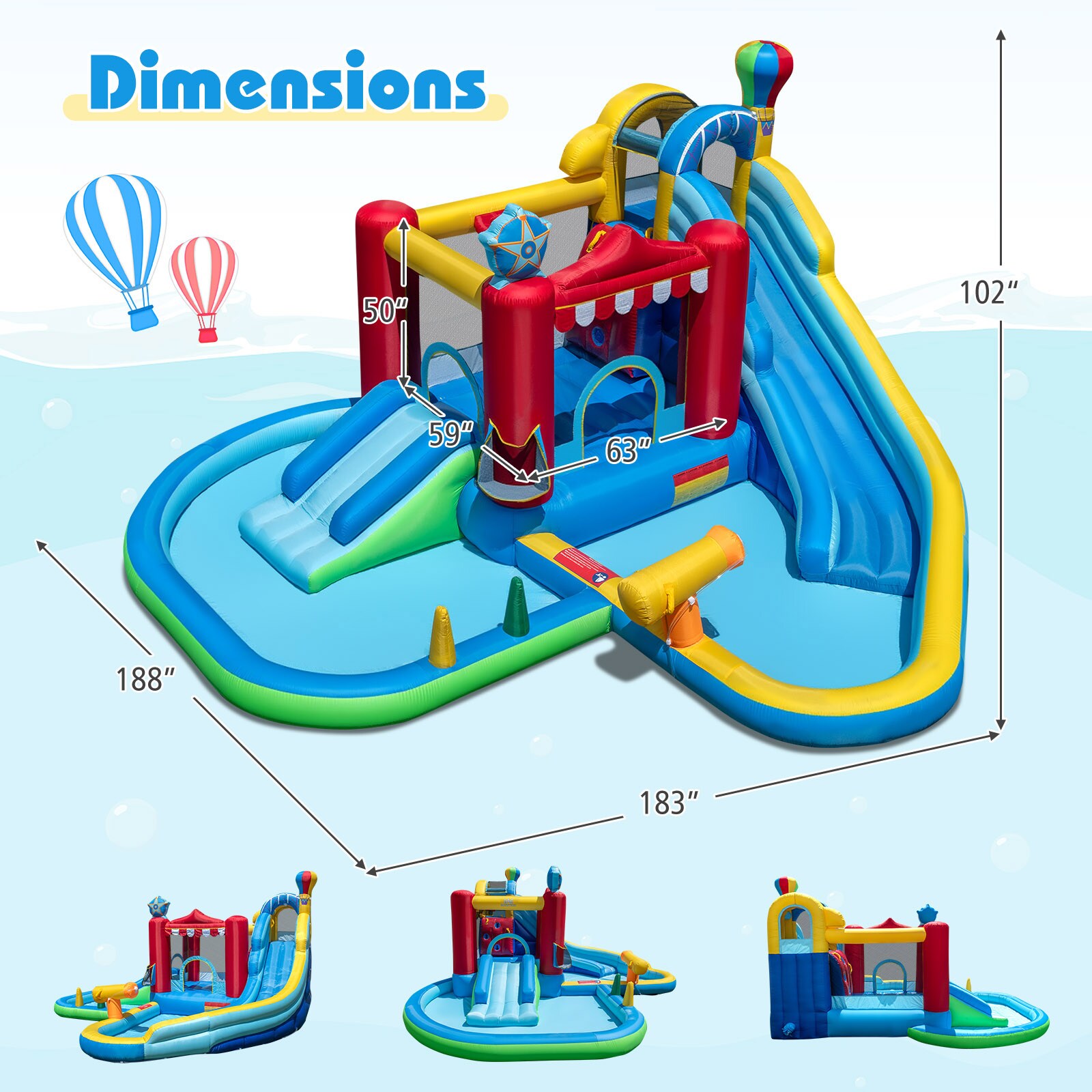 Slickblue D-CO-27621PN Bounce-Houses - View #3